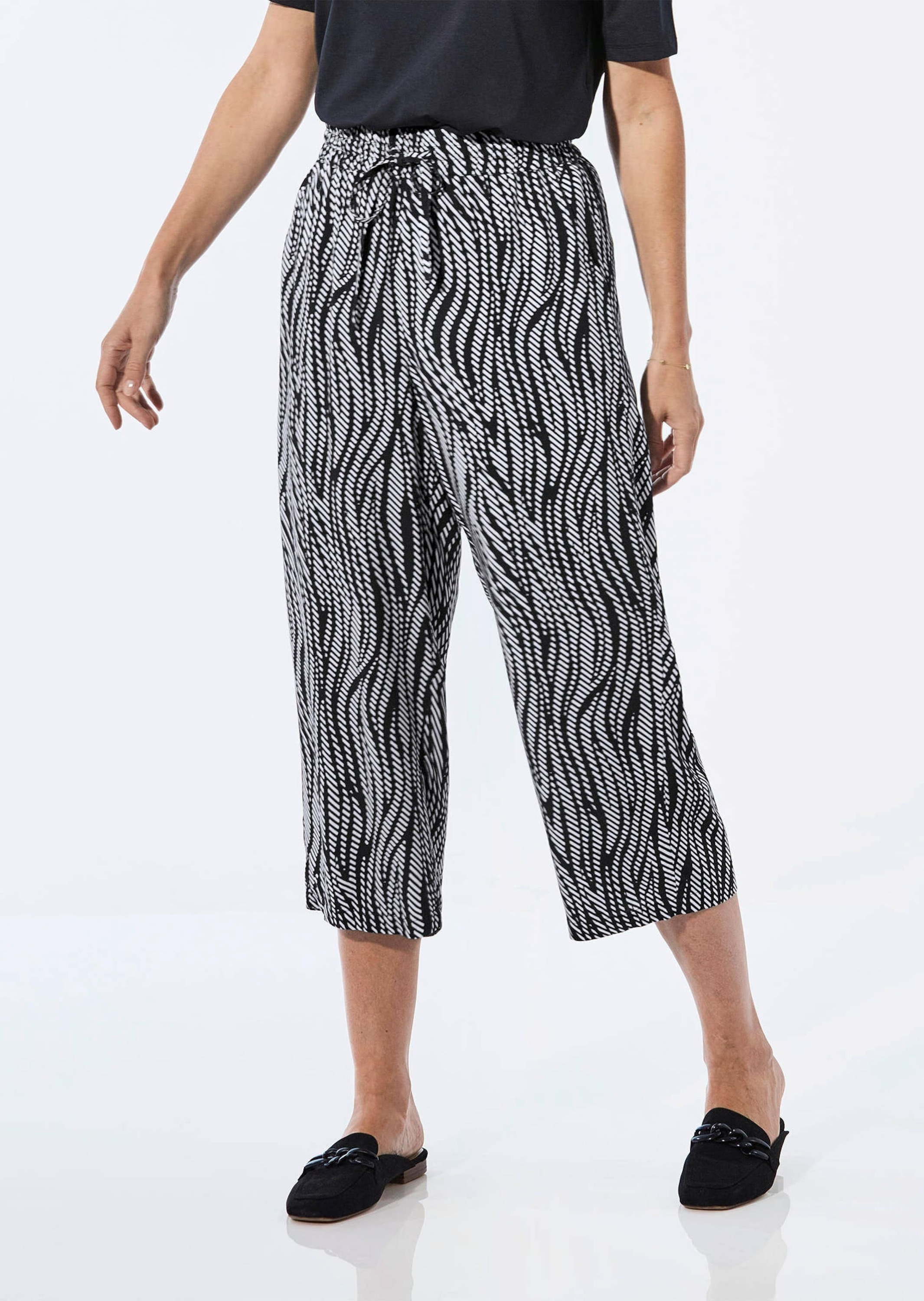 GOLDNER Schlupfhose »Kurzgröße Sommerliche Druckhose«