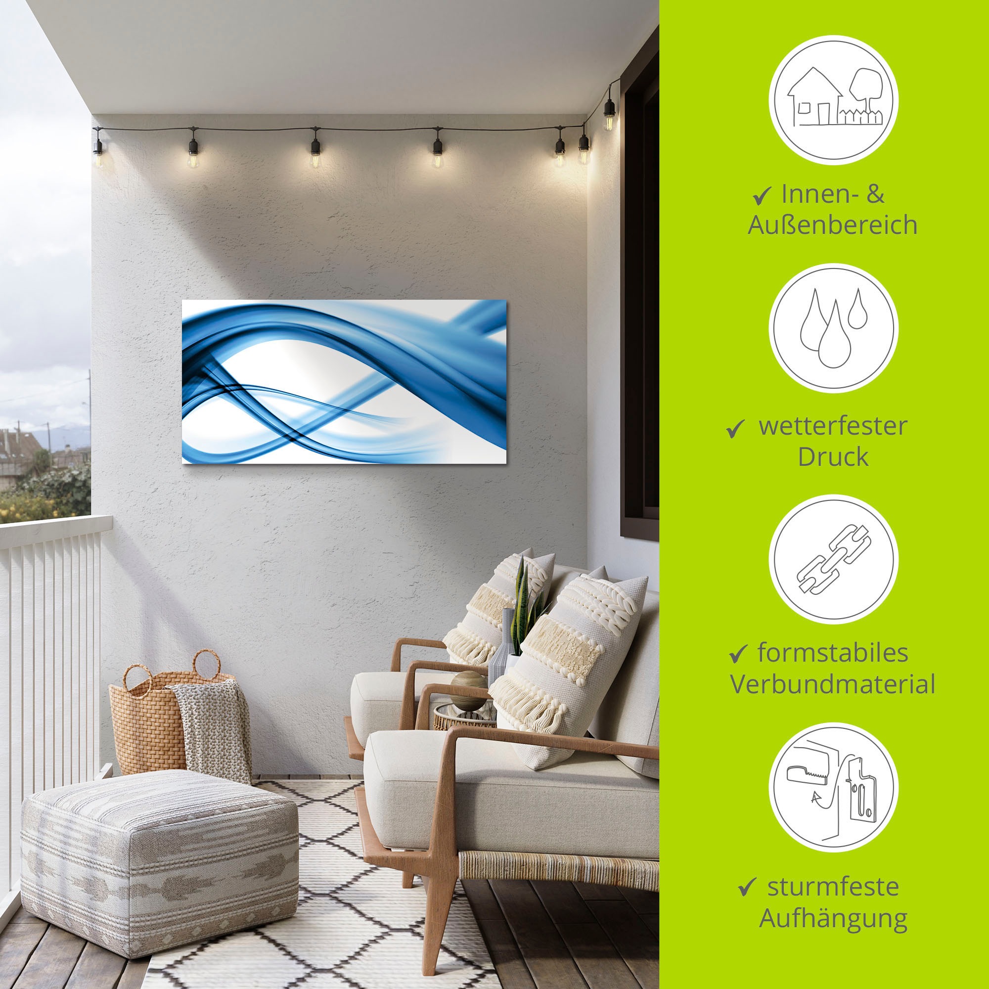 Artland Wandbild »Abstrakte Komposition«, Gegenstandslos, (1 St.), als Alubild, Outdoorbild, Leinwandbild, Poster in verschied. Größen
