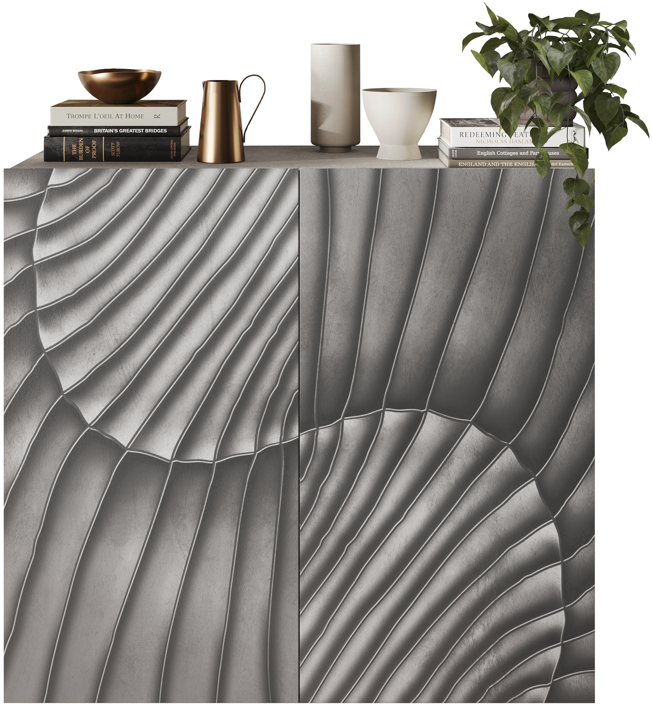 INOSIGN Highboard »Snake, Kommode, Anrichte, Stauraummöbel, Höhe 123 cm, Breite 121 cm«, moderne Wohnmöbel, 2 Türen, viel Stauraum, stilvoll und funktional