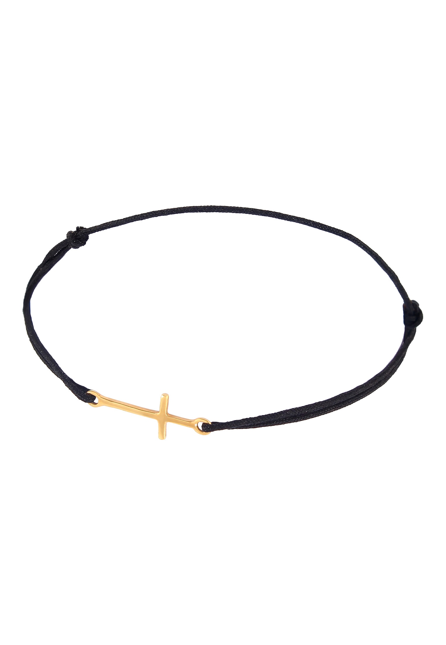 Elli Armkette »Armband Kreuz Trend Symbol Elastisch Nylon 925 Silber«