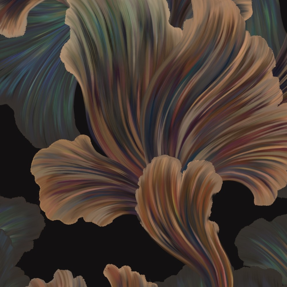 Komar Fototapete »Vlies Fototapete - Night Blossoms - Größe 200 x 250 cm« Motiv | bedruckt glatt