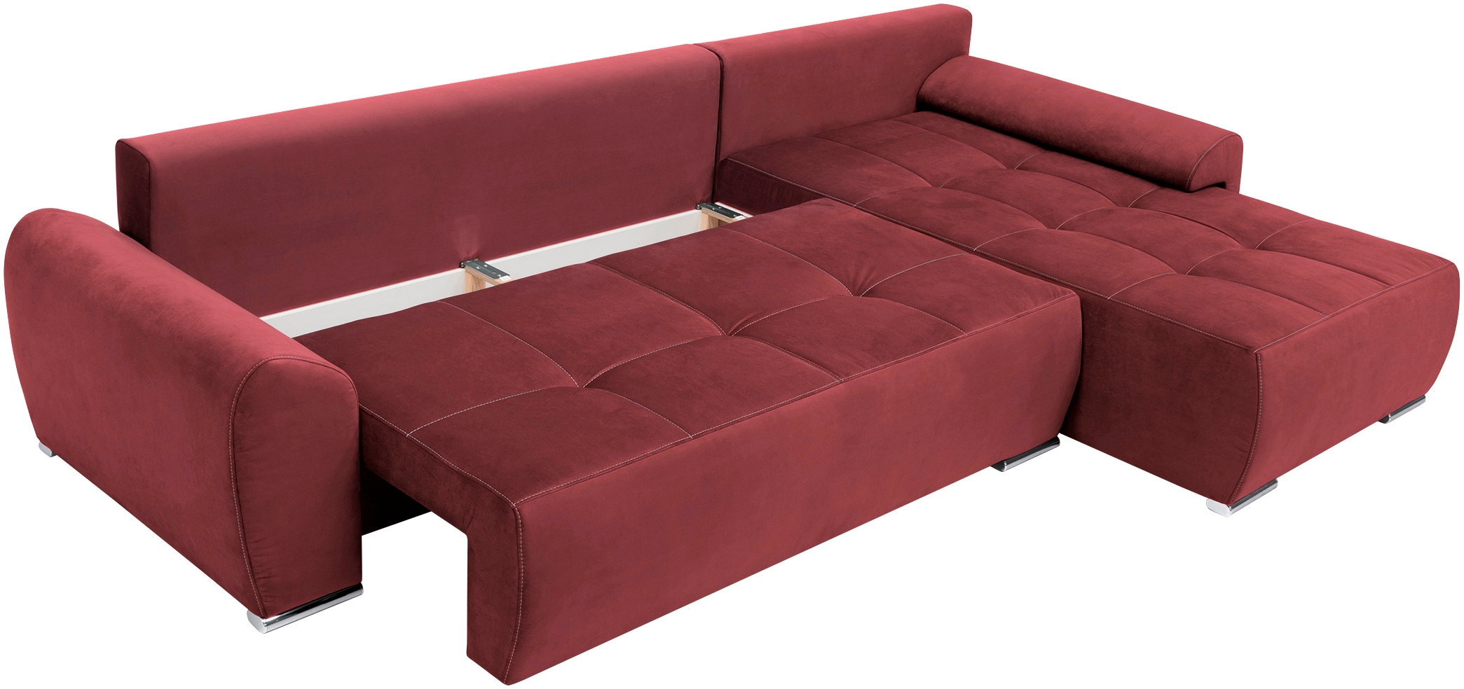 COLLECTION AB Ecksofa »30 Jahre Jubiläums-Modell Bilbao L-Form«, inkl. Bettfunktion und Bettkasten, Zierkissen mit Strassstein