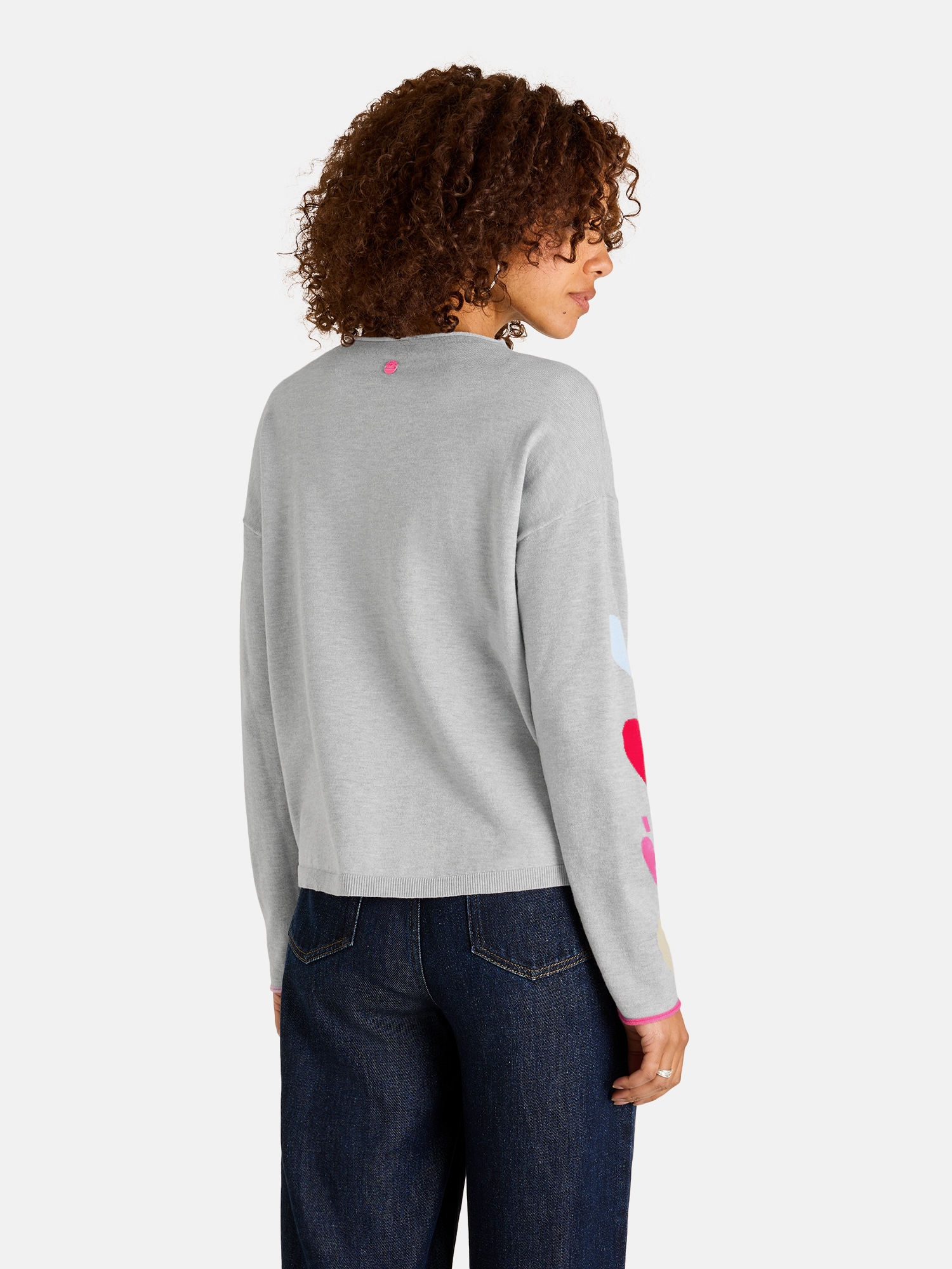 Lieblingsstück Rundhalspullover »LariL« mit Rollkante, Materialmix mit Viskose