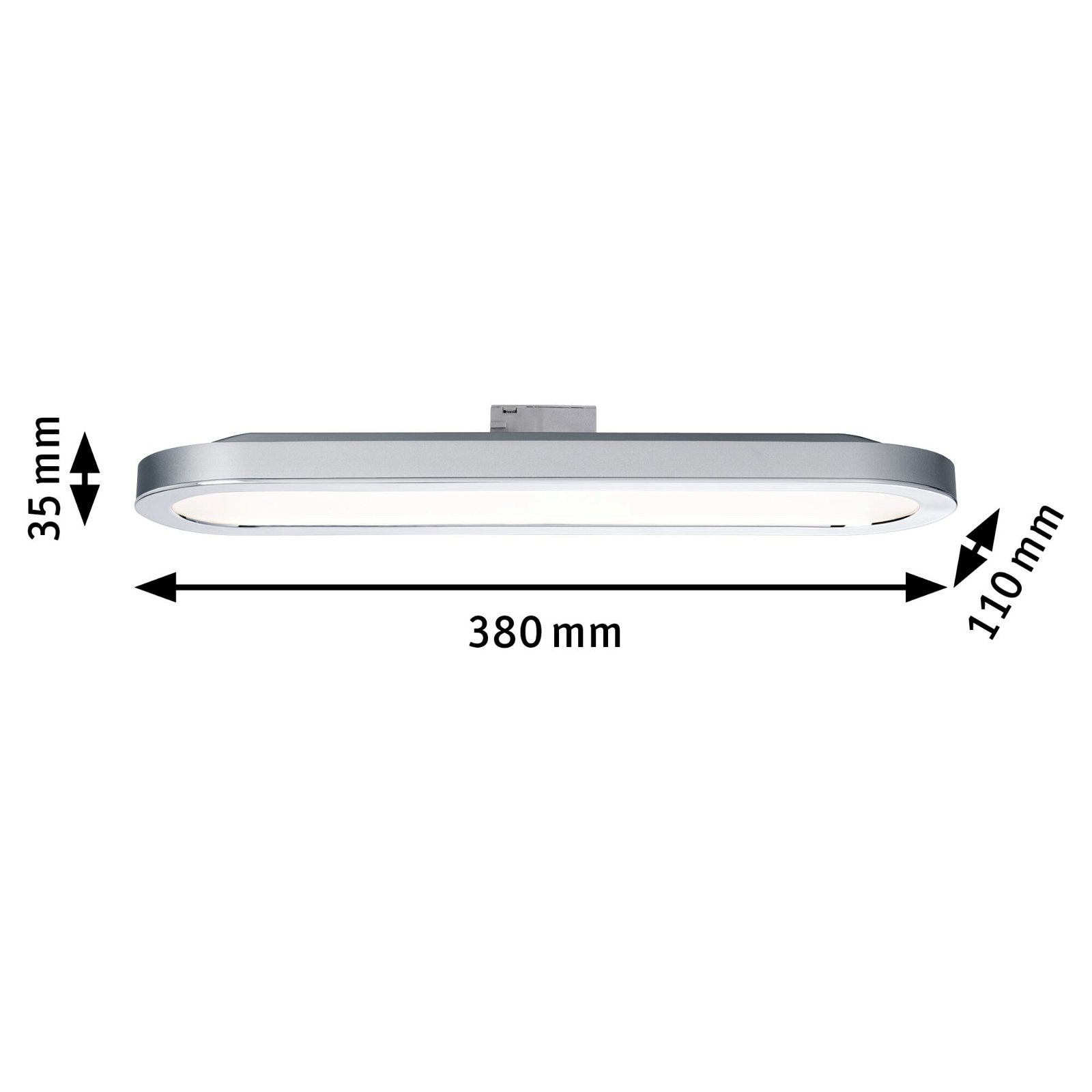 Paulmann Schienensystem-Leuchten »URail Panel Loop 480lm 7W 2700K 230V Chrom matt, Chrom 7W«, (1 tlg.), Einzelspot, dimmbar