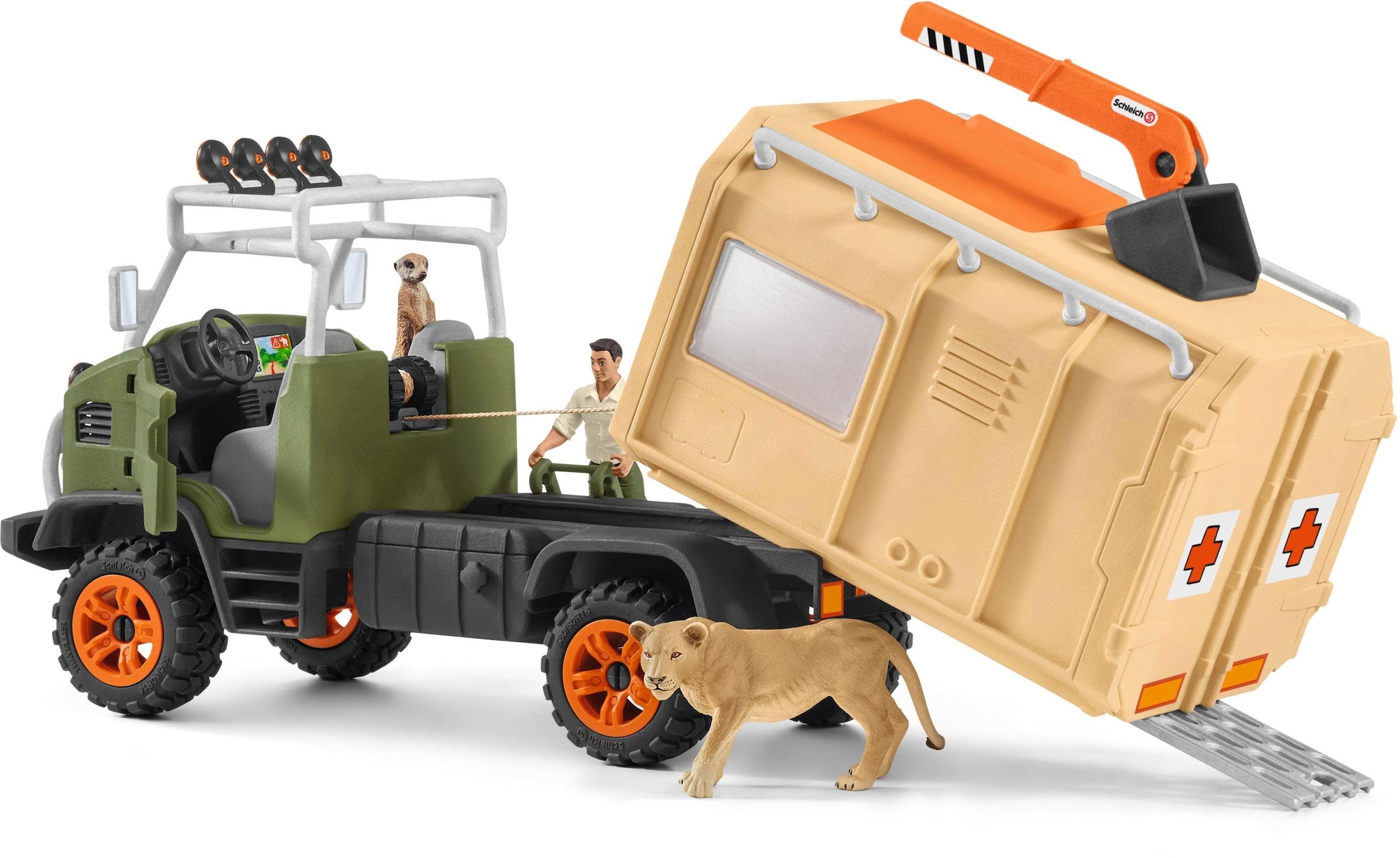 Schleich® Spielwelt »WILD LIFE, Großer Truck Tierrettung (42475)«, (Set), Made in Europe