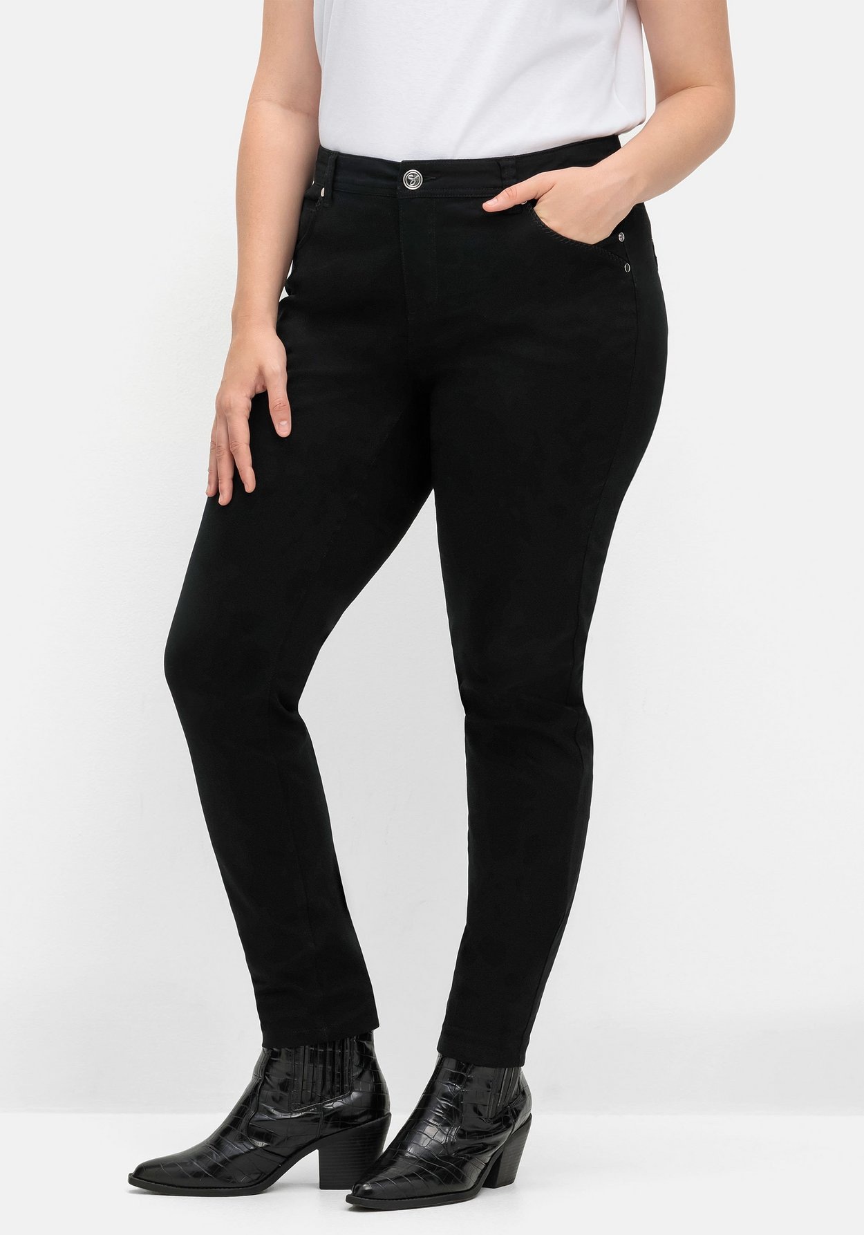 Sheego Stretch-Hose »Twillhose für schmale Beine und mehr Bauch«