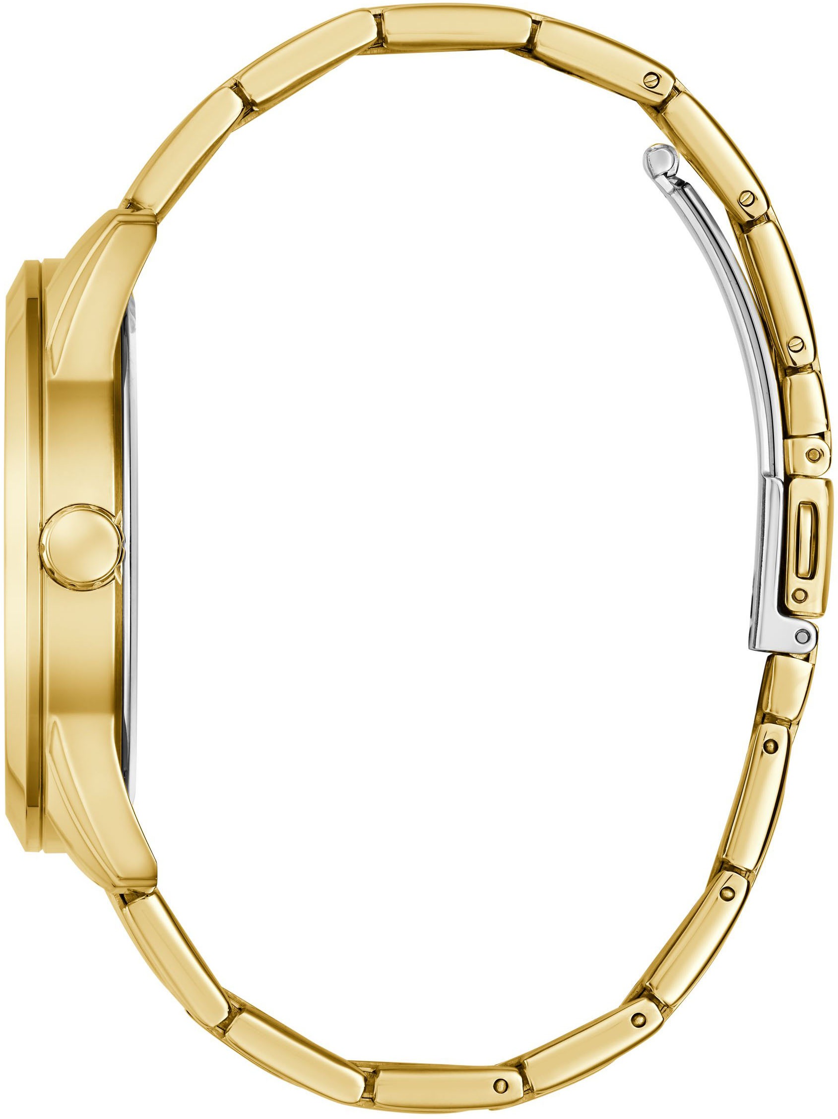 Guess Quarzuhr »ELLIOT« Armbanduhr, Herrenuhr, Edelstahlarmband