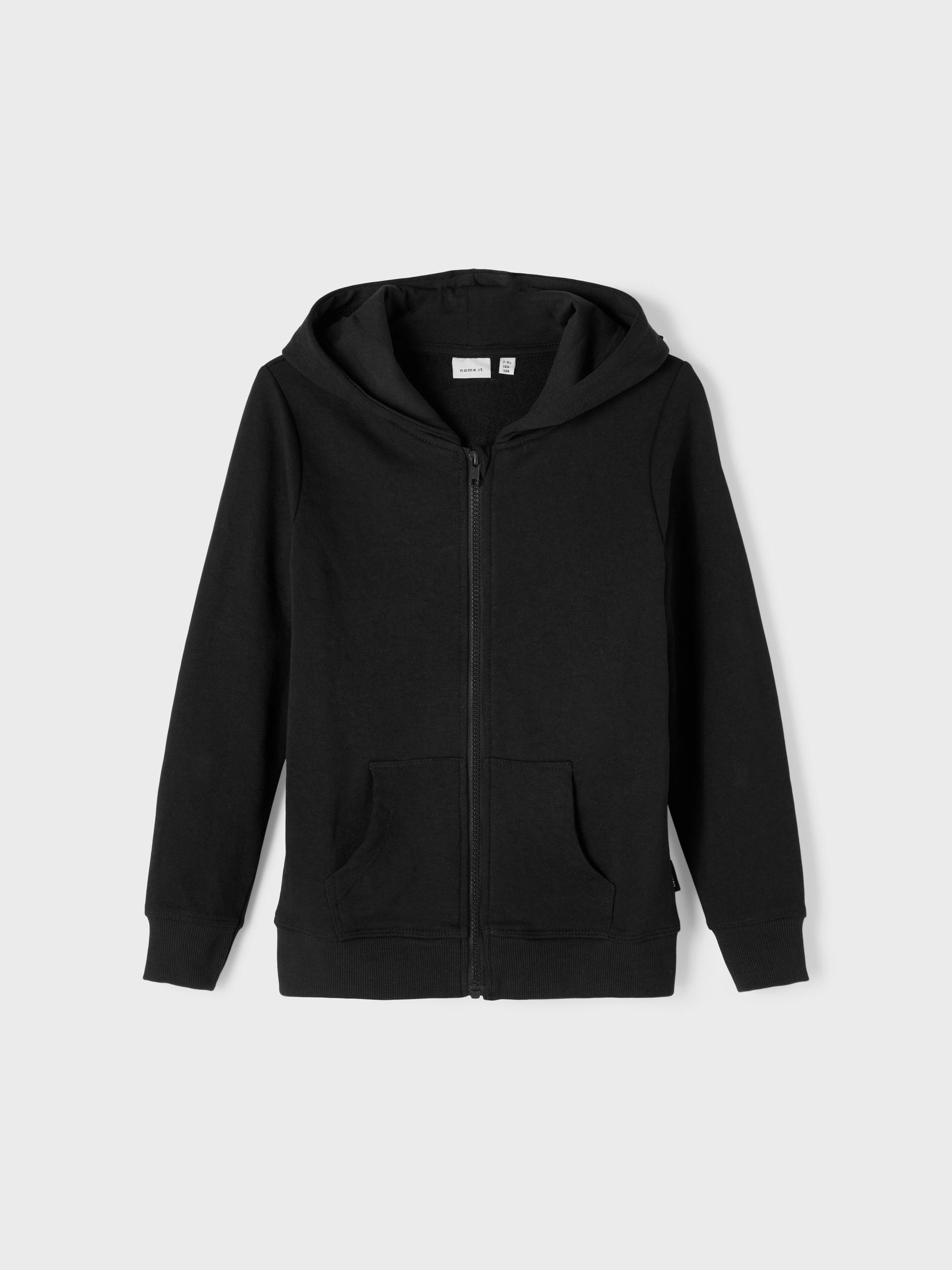 Name It Kapuzensweatjacke »NKMNESWEAT CARD W HOOD BRU NOOS«, in klassischer Form mit Kängurutasche