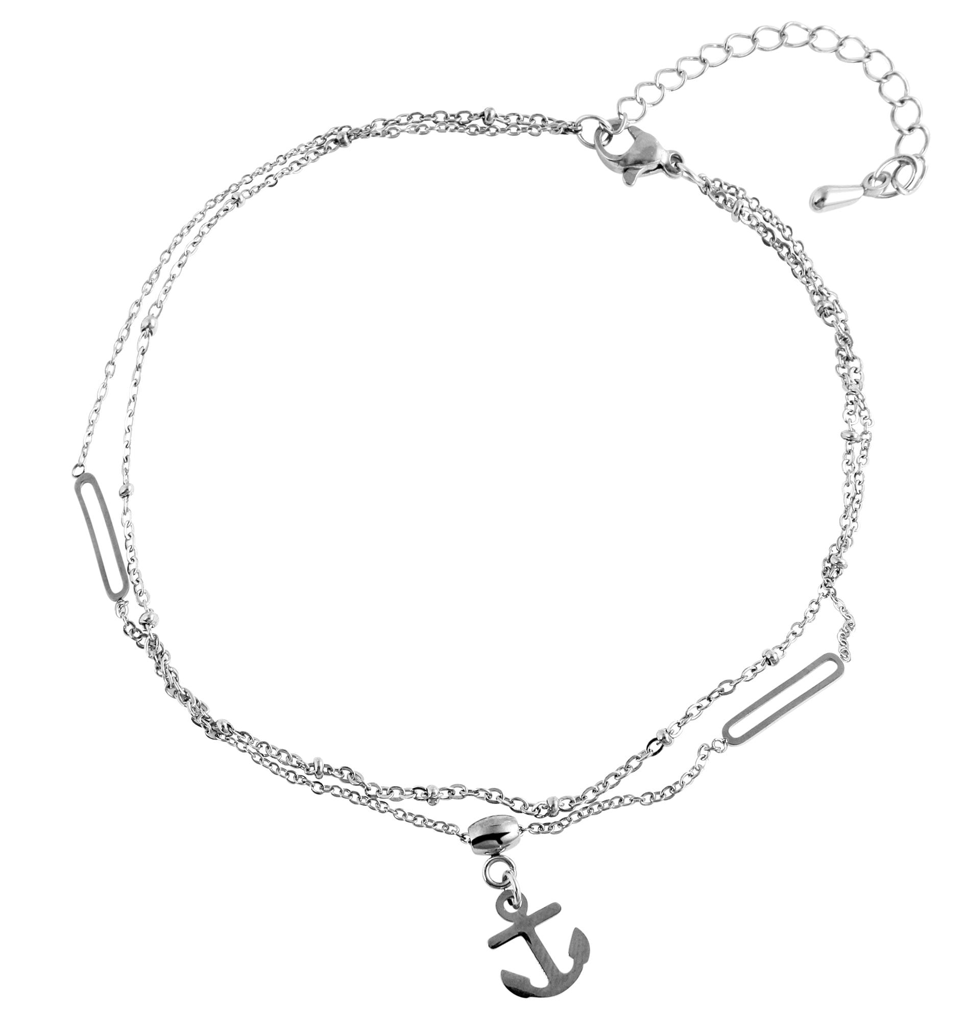 Adelia´s Fußkette »Edelstahl Fußkettchen Anker«