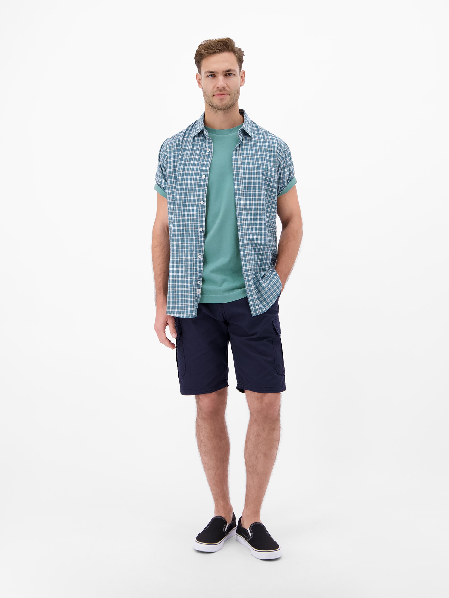 LERROS T-Shirt »T-Shirt mit O-Neck und Brusttasche«