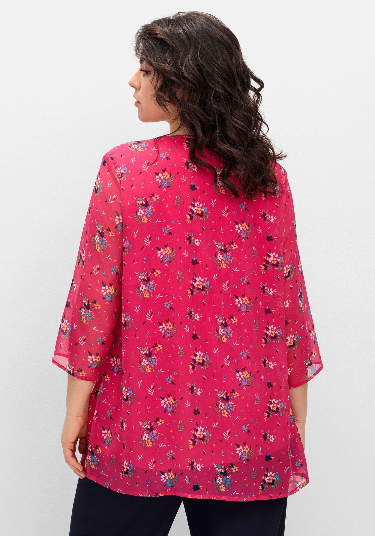 Sheego Longtunika »Longtunika im Lagenlook, mit Blumenprint«