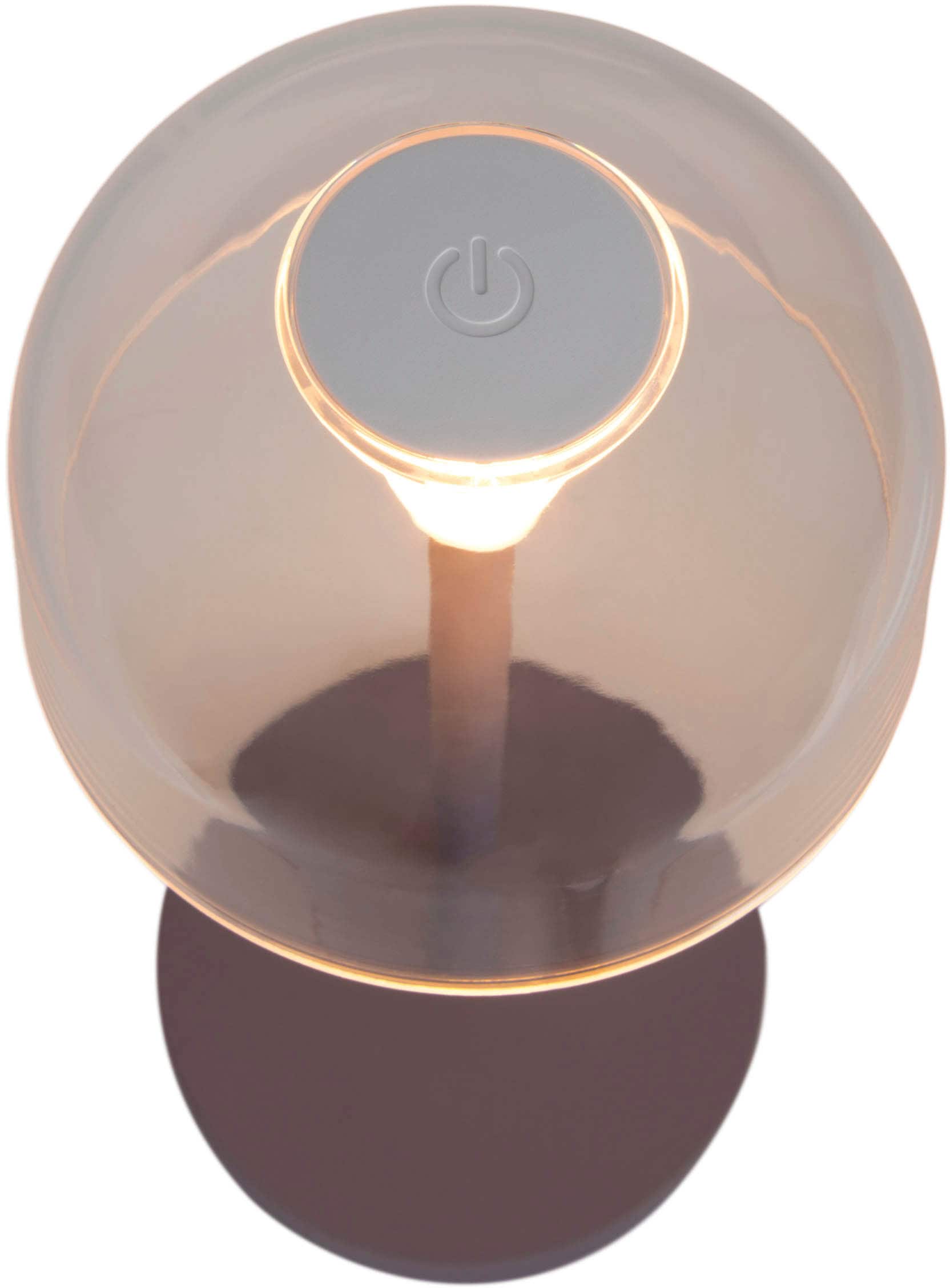 näve LED Tischleuchte »Gomba 18,5 cm«, 2er-Set, Leuchtmittel LED-Modul | LED fest integriert, über USB-Kabel aufladbar, Memoryfunktion, stufenlos dimmbar