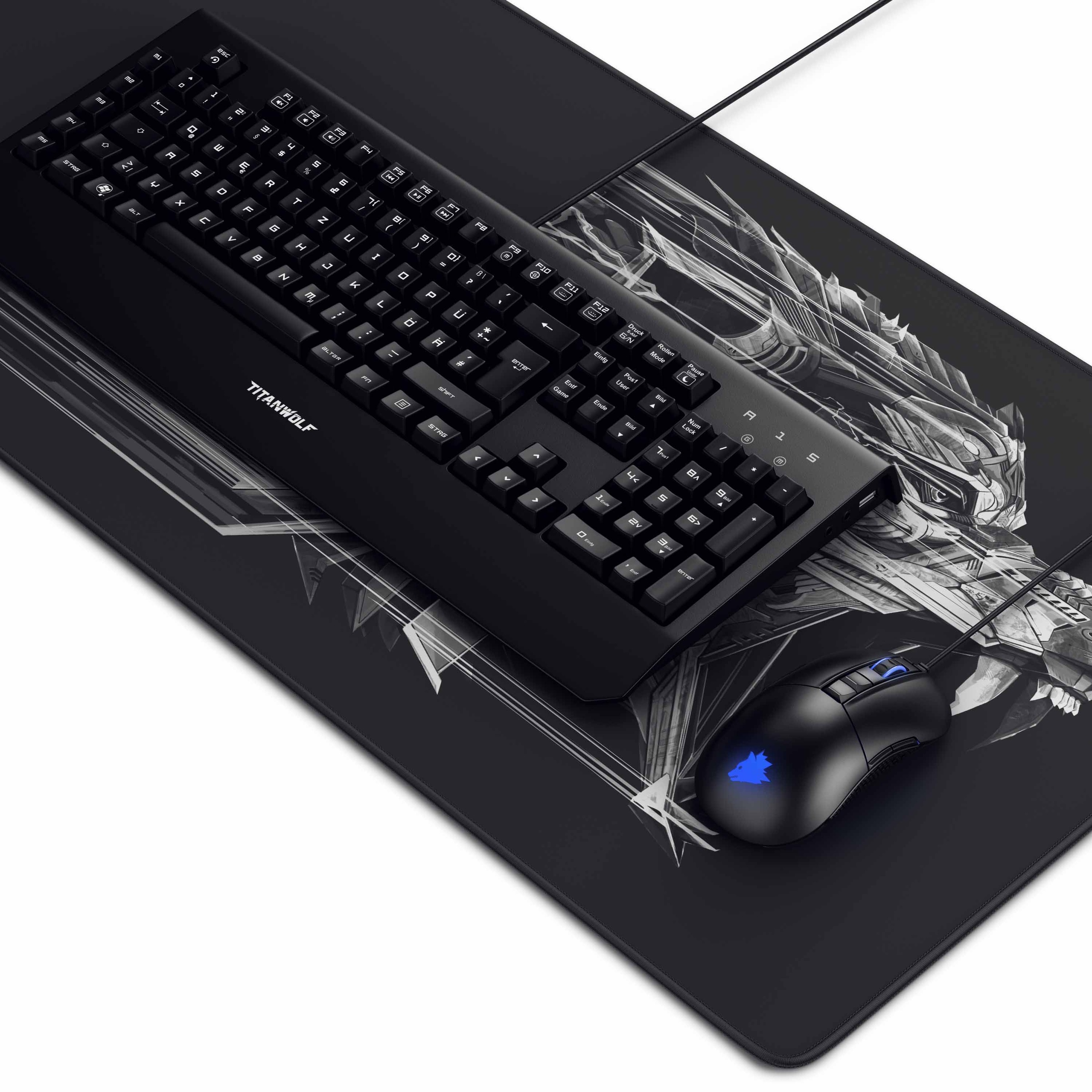 Titanwolf Tastatur-, Maus- und Mauspad-Set »Enforcer Parity Gaming Set«