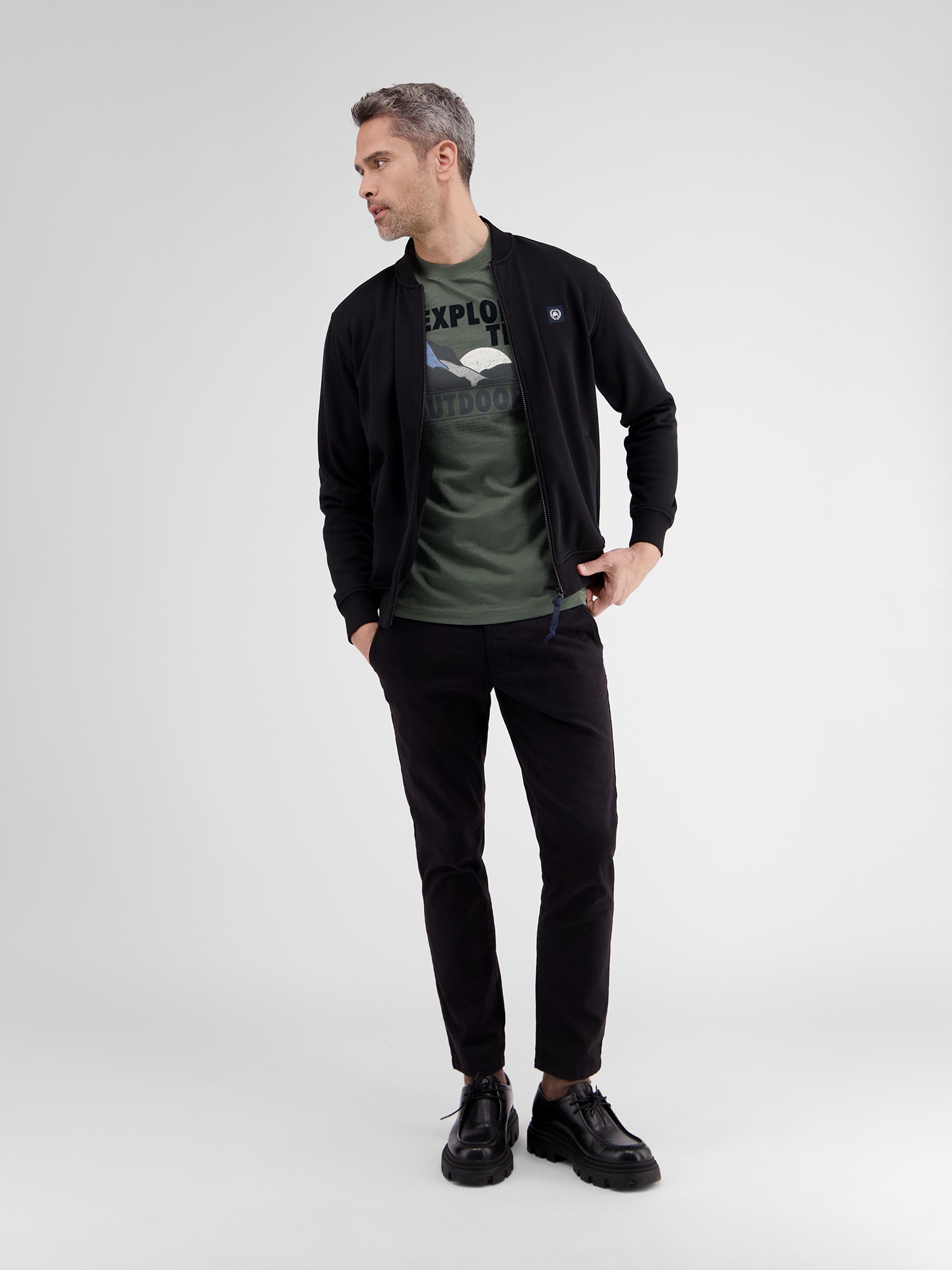 LERROS T-Shirt »LERROS T-Shirt mit Outdoor-Brustprint«
