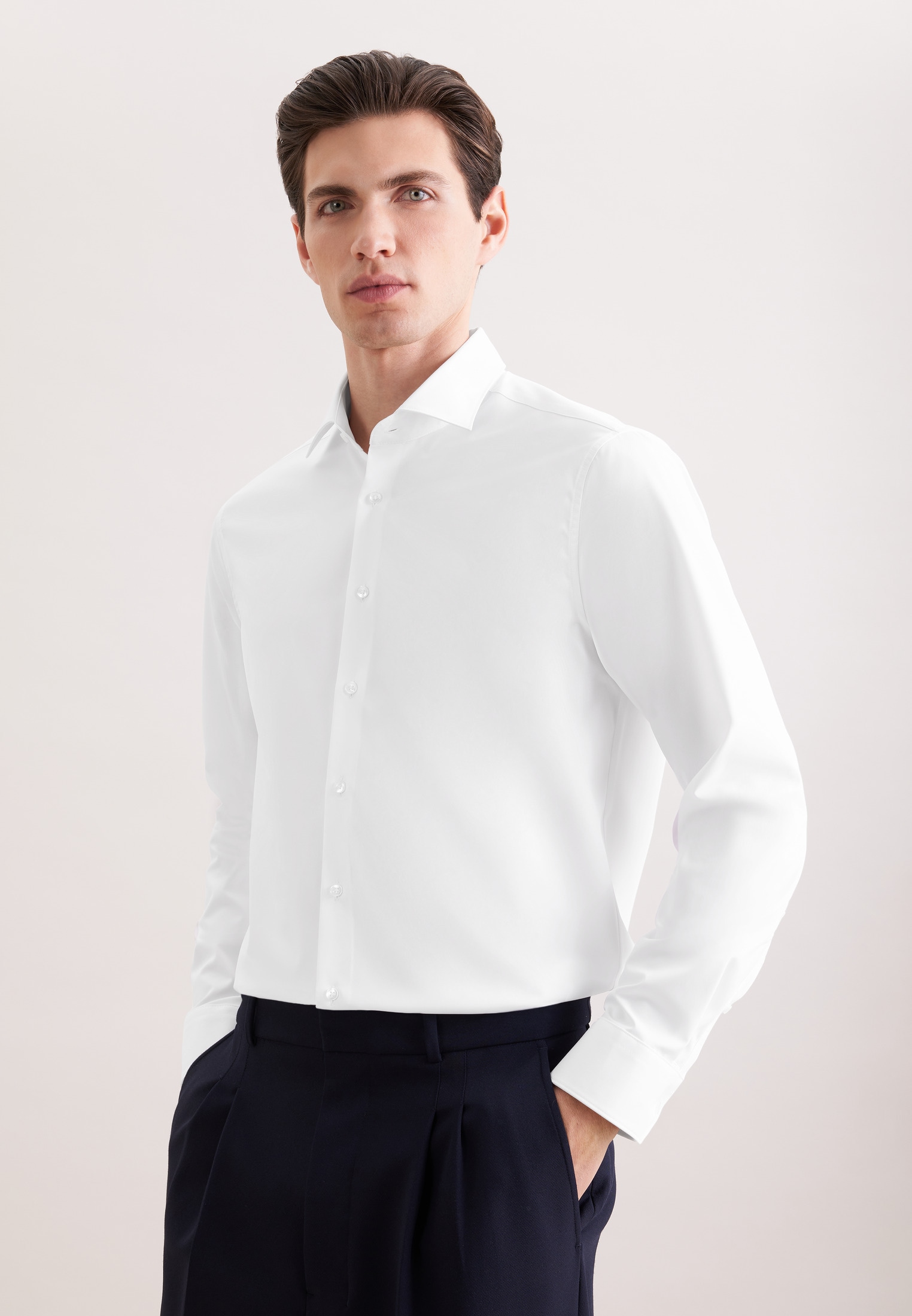 seidensticker Businesshemd »Schwarze Rose« Regular 1/1 Kentkragen Uni