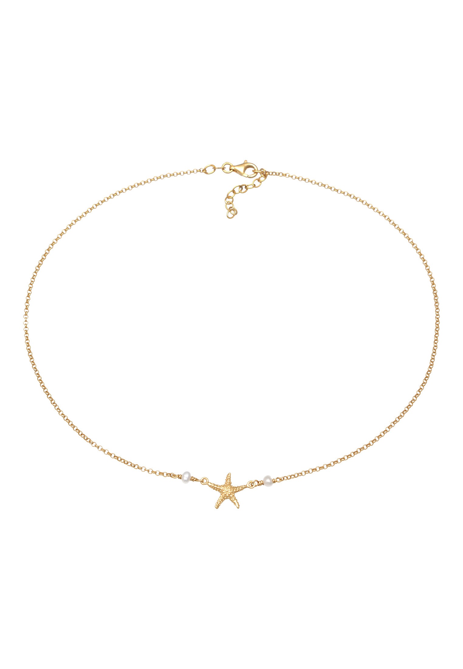 Elli Choker »Halskette Seestern Perle Maritim Beach 925 Silber«