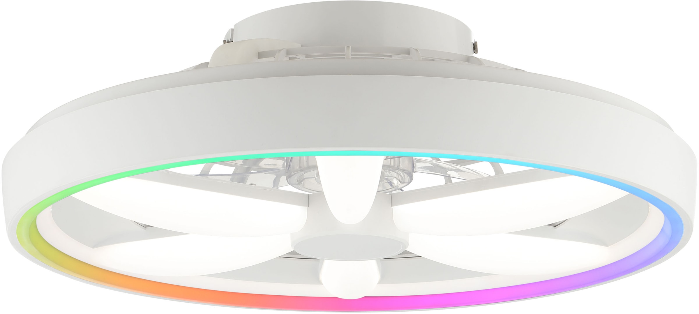 Hanseatic LED Deckenleuchte »DLV2205« LED-Modul 1 Stk. RGB | warmweiß - kaltweiß LED Ventilator, Ø 48 cm, 6400 lm, dimmbar, Fernbedienung