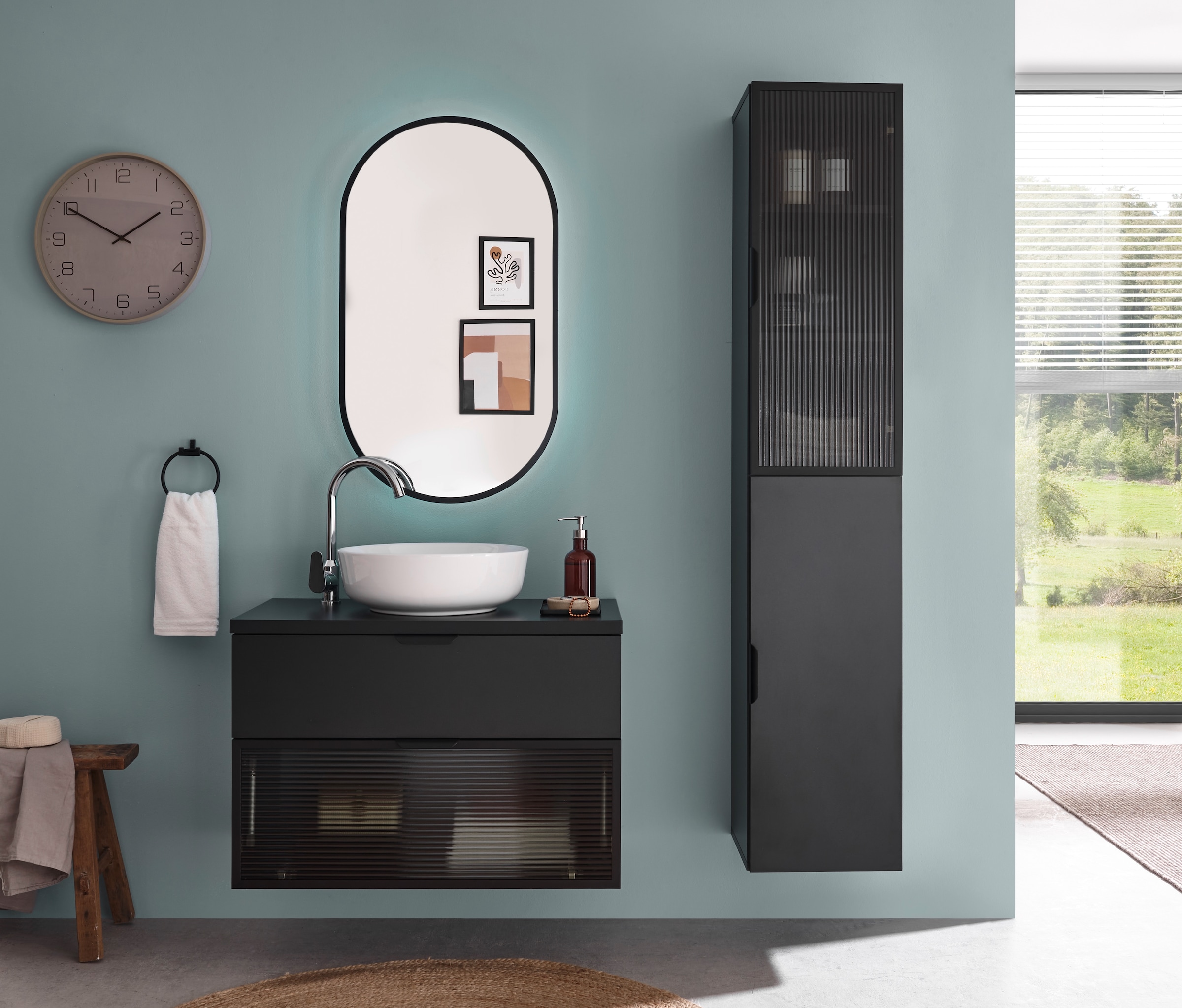 BASIC by Balculina Hochschrank »Diosa B/H/T 35x170x33 cm« 1 Stk. tlg. Breite 35cm, Softclose, Alurahmen