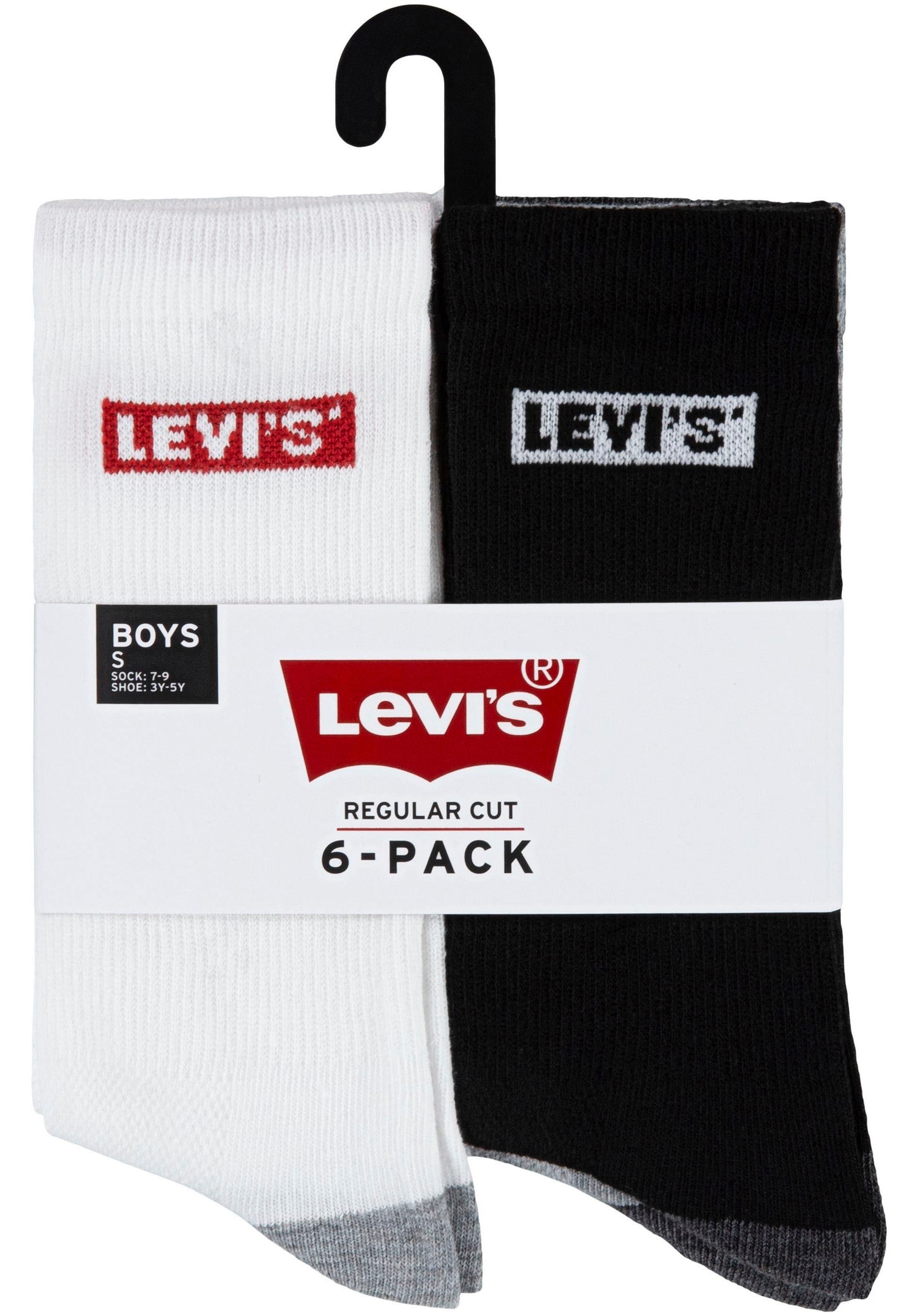 Levi's® Kids Socken »LHN BOX TAB HIGH CUT 6PK«, (Packung, 6 Paar), UNISEX