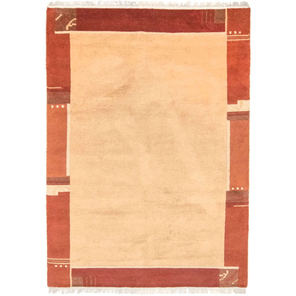 morgenland Wollteppich »Nepal Teppich handgeknüpft braun«, rechteckig