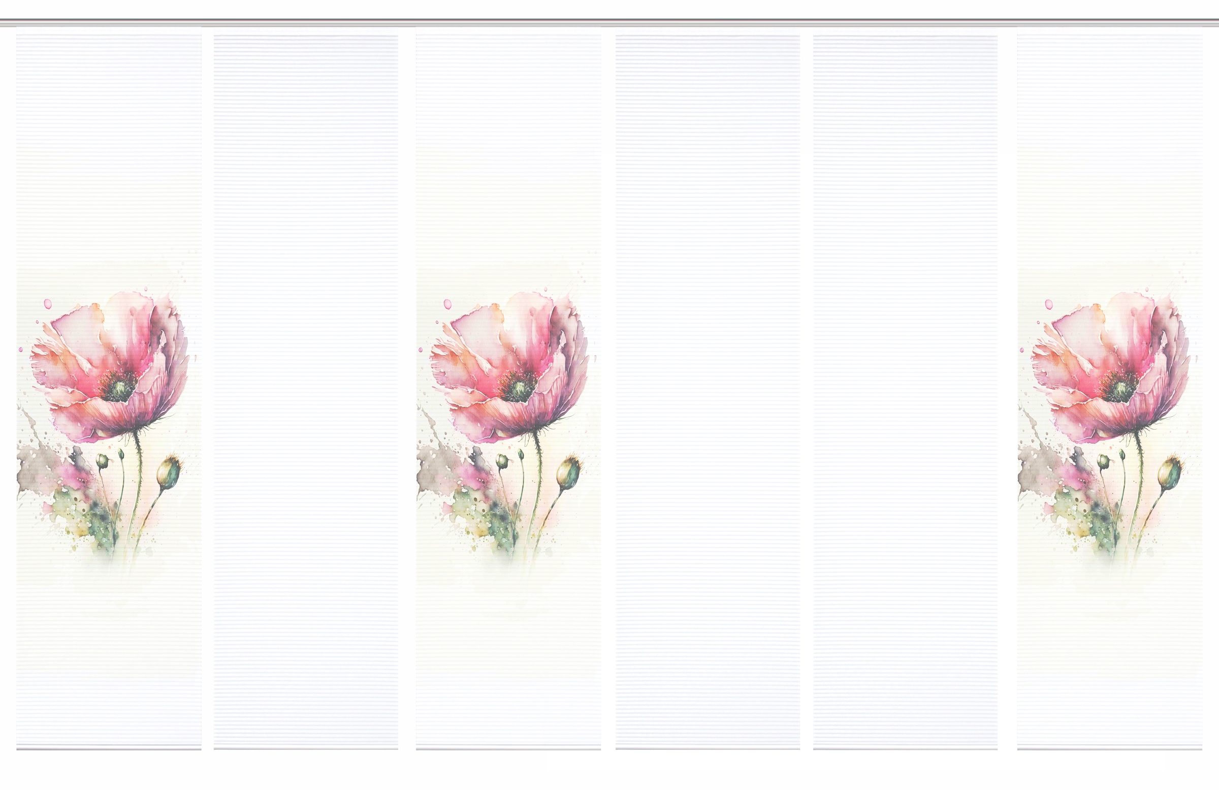 HOME in green Schiebegardine »MELIORA« Paneelwagen 6 Stk. tlg. Bambusoptik, SET, recycelt, Digitaldruck