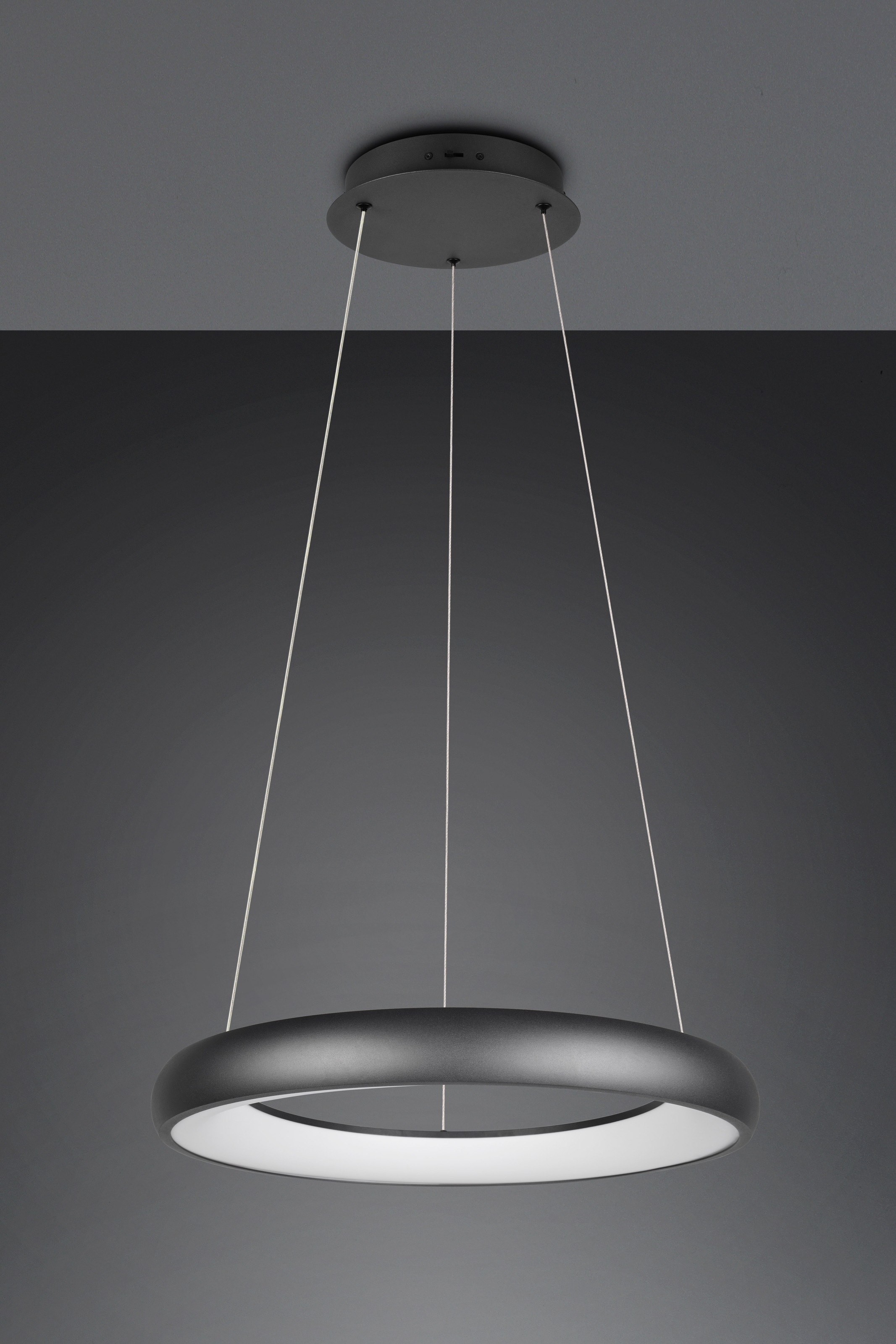 TRIO Leuchten LED Pendelleuchte »CARDONA, LED Ring Hängeleuchte, 4400 Lumen 38W, Lichtfarbe einstellbar« LED-Board 1 Stk. warmweiß - kaltweiß 2300/3000/4000K warmweiß bis kaltweiß, 3 Stufen dimmbar Höhe 150cm Ø62