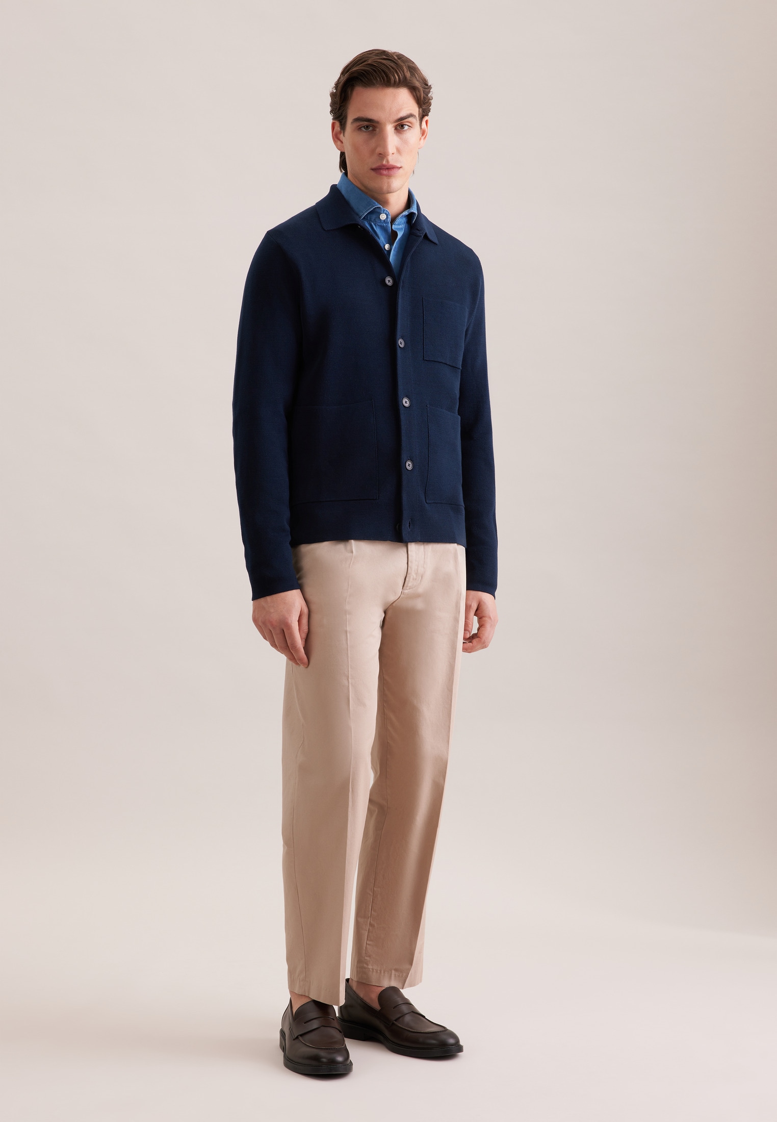 seidensticker Strickjacke »Schwarze Rose« 1/1 Kragen Uni