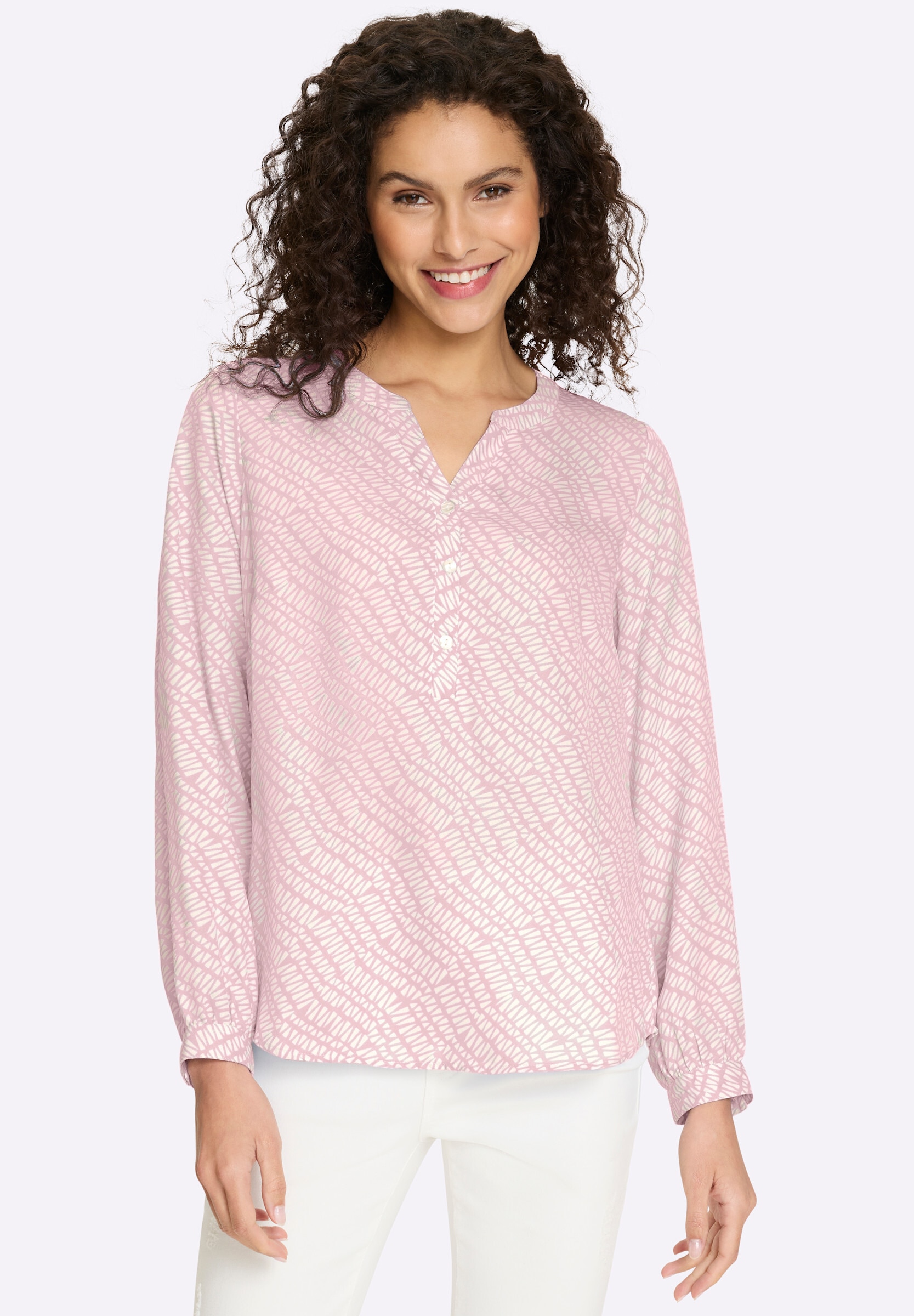 heine Shirtbluse »Druckbluse Schlupfbluse in Kofferware«