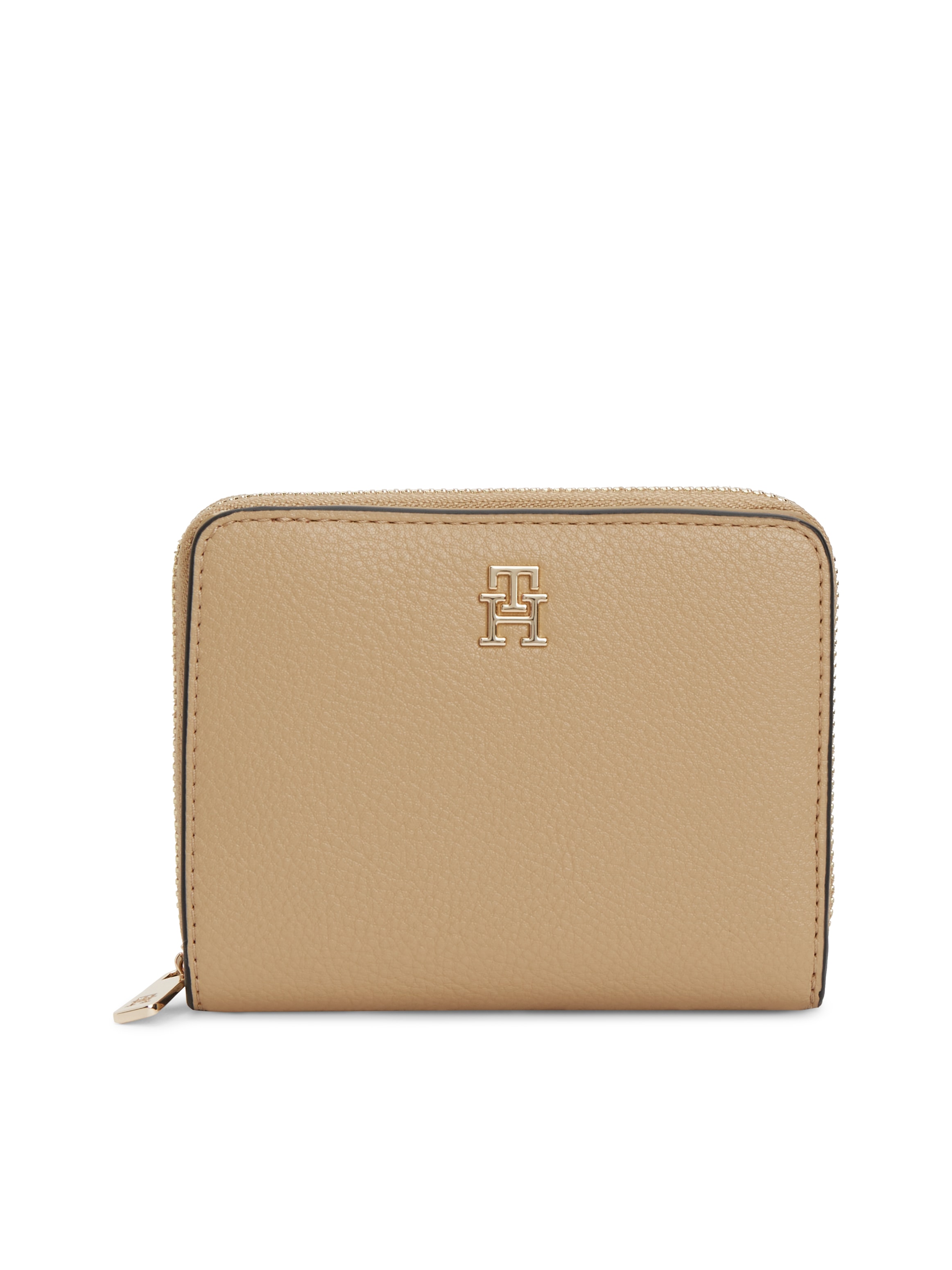 Tommy Hilfiger Geldbörse »TH ICON MED ZA W/ FLAP SEASONAL« Damen Geldbeutel, Portemonnaie mit Logoschriftzug