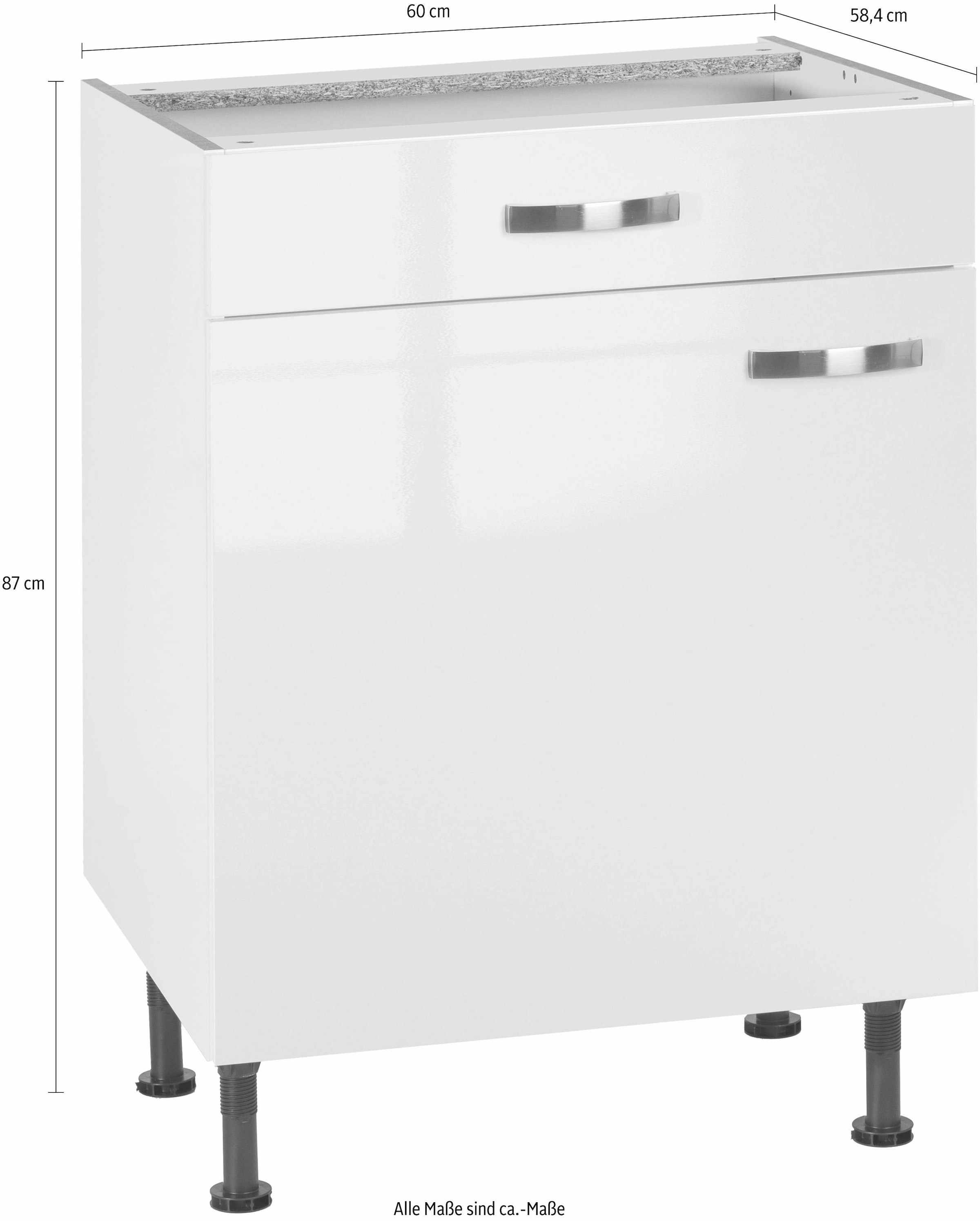 KOCHSTATION Unterschrank »KS-Cara«, Breite 60 cm, mit Vollauszug und Soft-Close-Funktion
