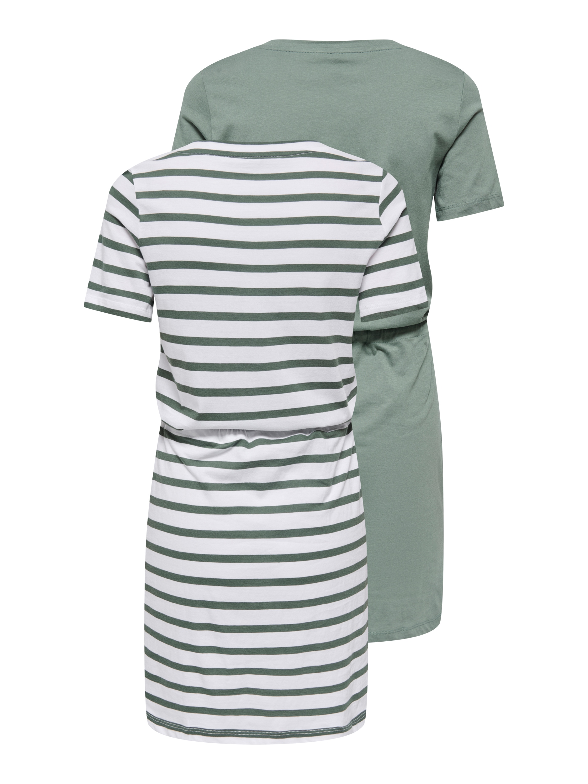 ONLY CARMAKOMA Jerseykleid »CARHAPPY LIFE S/S DRESS 2-PACK JRS ZL« Packung, 2 tlg. Sommerkleid, Baumwolle, regular fit