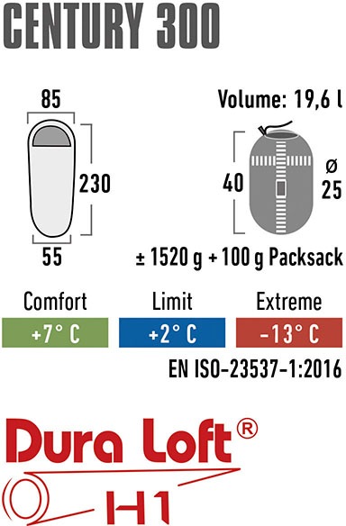 High Peak Mumienschlafsack »Century 300«