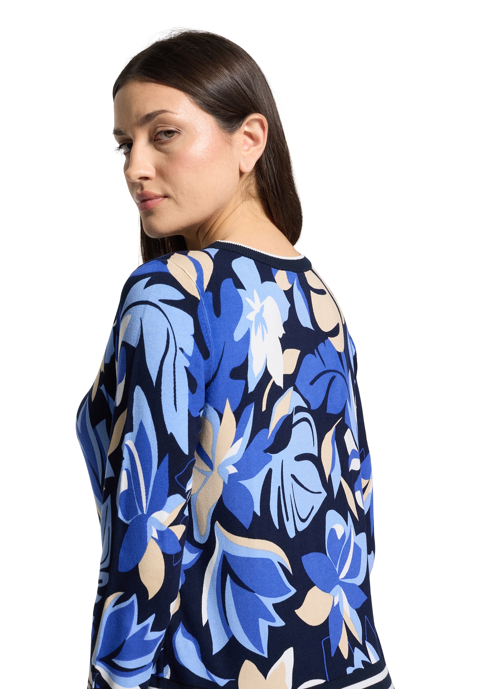 Betty Barclay Rundhalspullover »Feinstrickpullover mit Blumenprint«