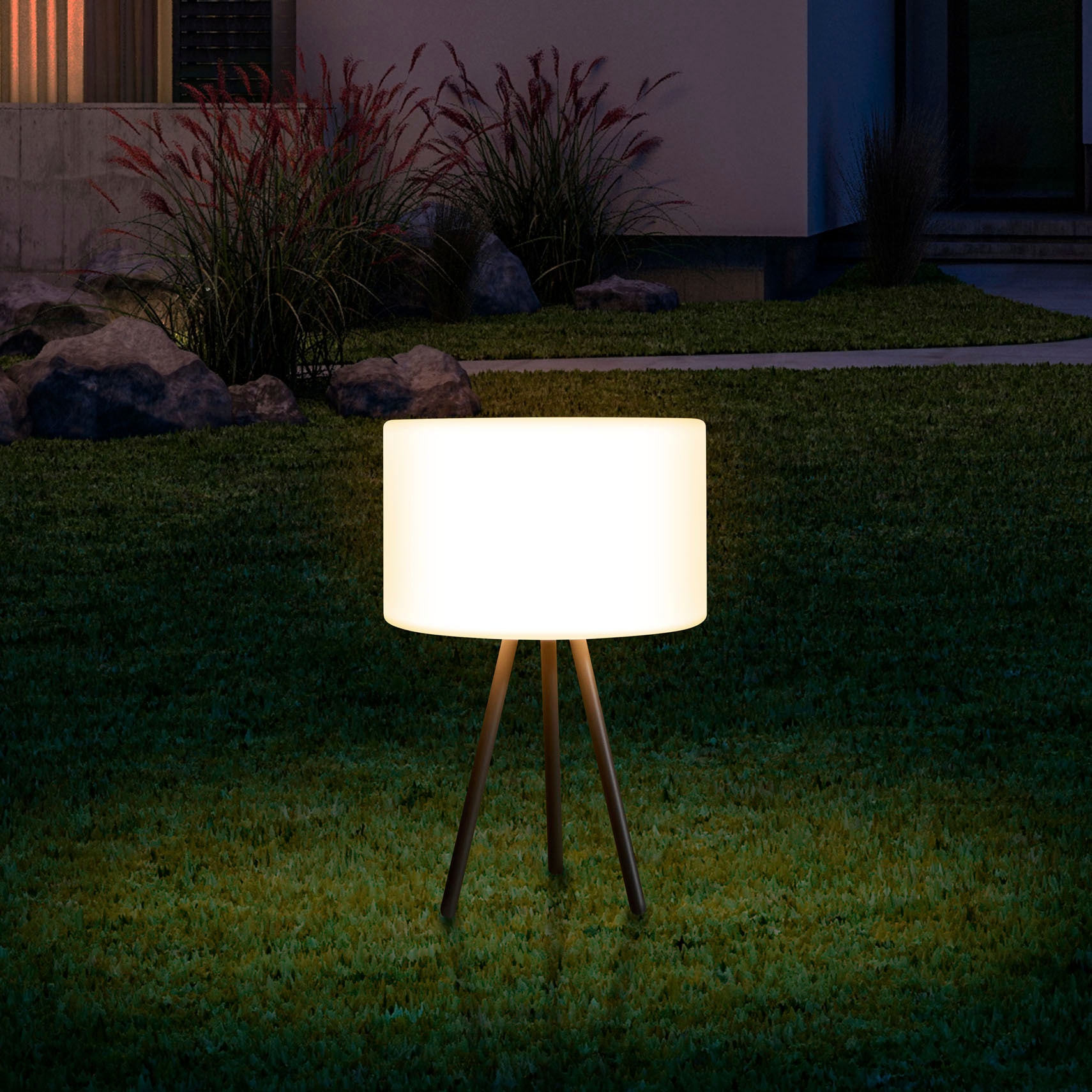 Paco Home Tischleuchte »BRUCE«, Akku Dreibein Nachtischlampe bei LED bestellen Outdoor Skandinavische OTTO Tischleuchte