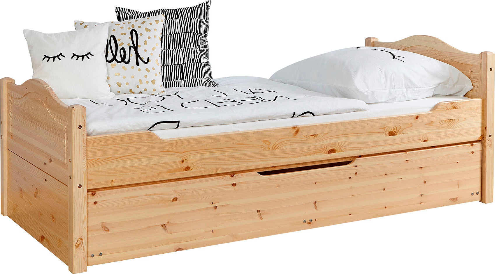 Ticaa Jugendbett »Leni«, Einzelbett, inkl. Zusatzbett und Rollrost
