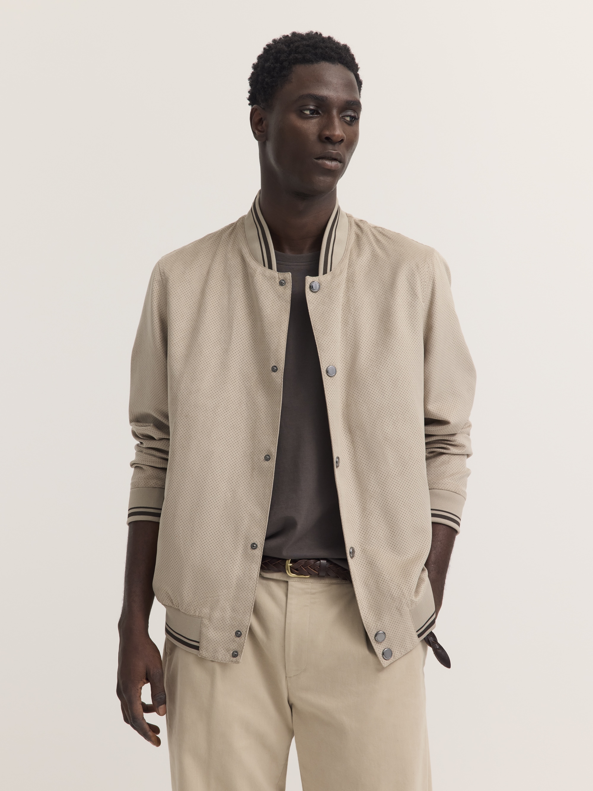 bugatti Collegejacke »Premium Suede« Regular Fit wasserabweisend