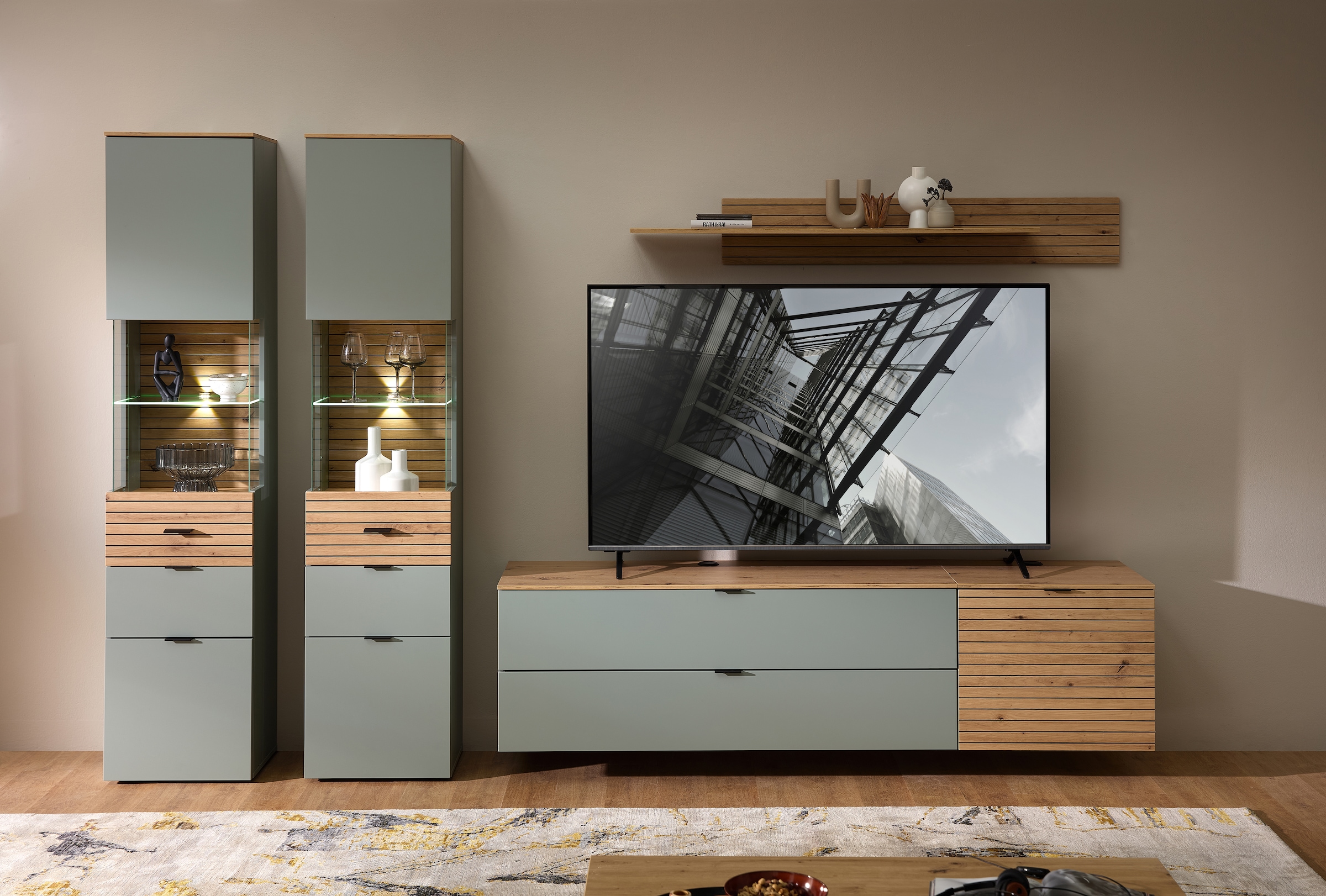 Innostyle Wohnwand »Ina Wohnwand, 320x200x40 cm (B/H/T)« 5 Stk. tlg.