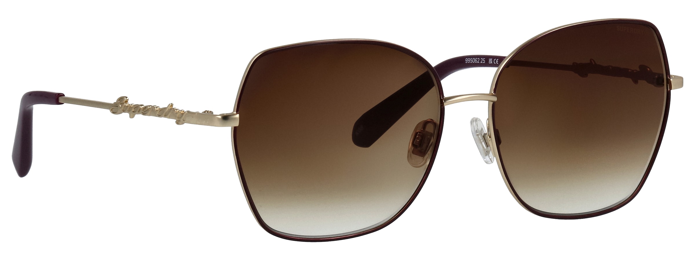Superdry Sonnenbrille »Modell 995062« Form Butterfly, Logoschriftzug auf Bügel, Metallfassung