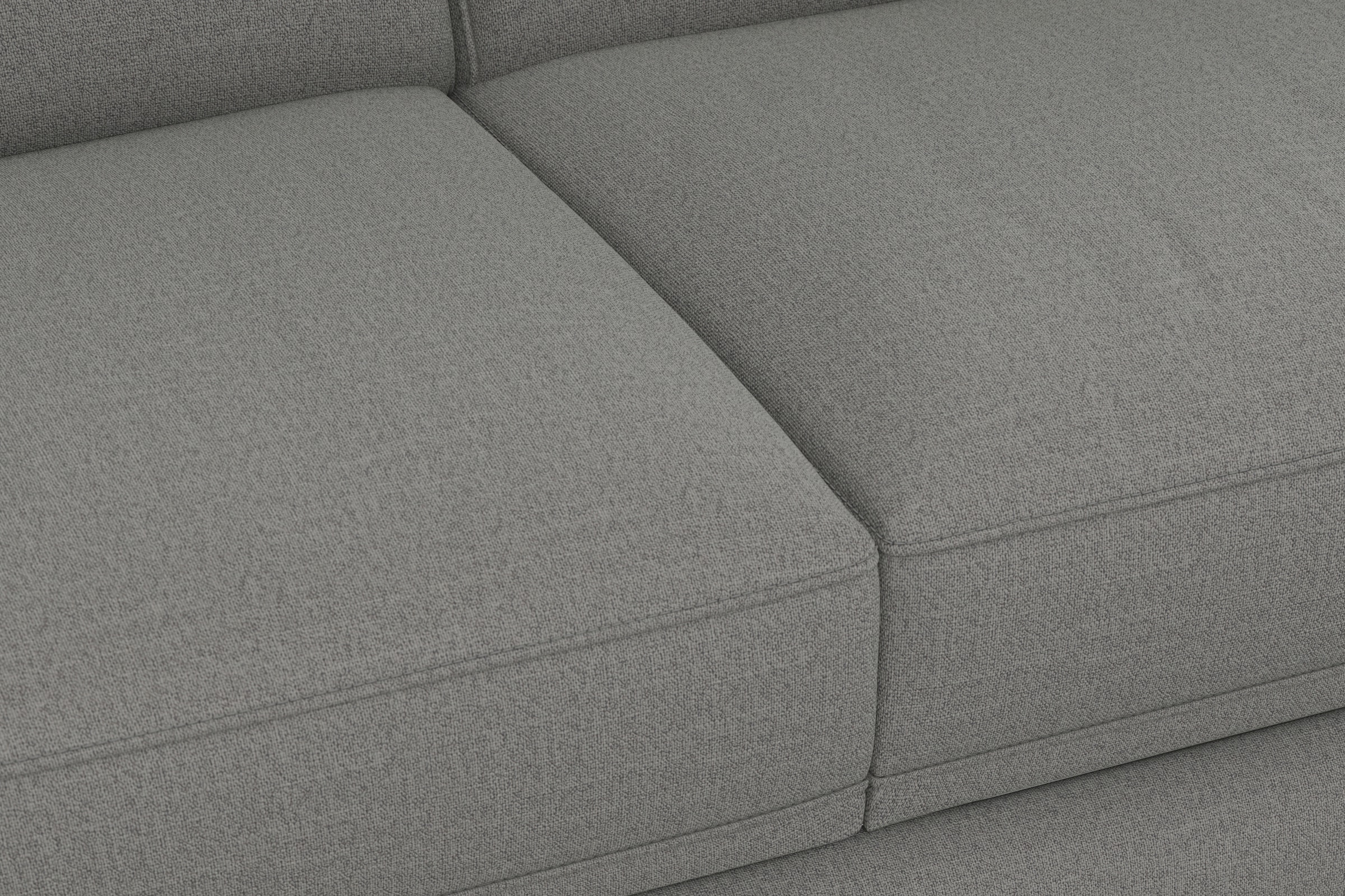 sit&more Ecksofa »Dundee L-Form« mit Federkern und Edelstahlfüßen, wahlweise mit Kopfteilverstellung