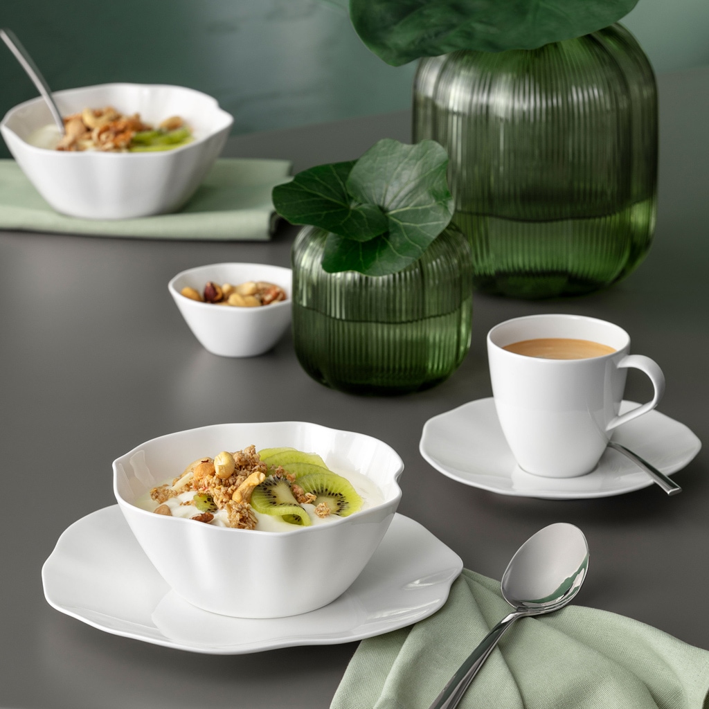 Villeroy & Boch Frühstücksteller »Frühstücksteller Pura ø 22 cm 6er Set weiß« Spülmaschinenfest, Mikrowellensicher