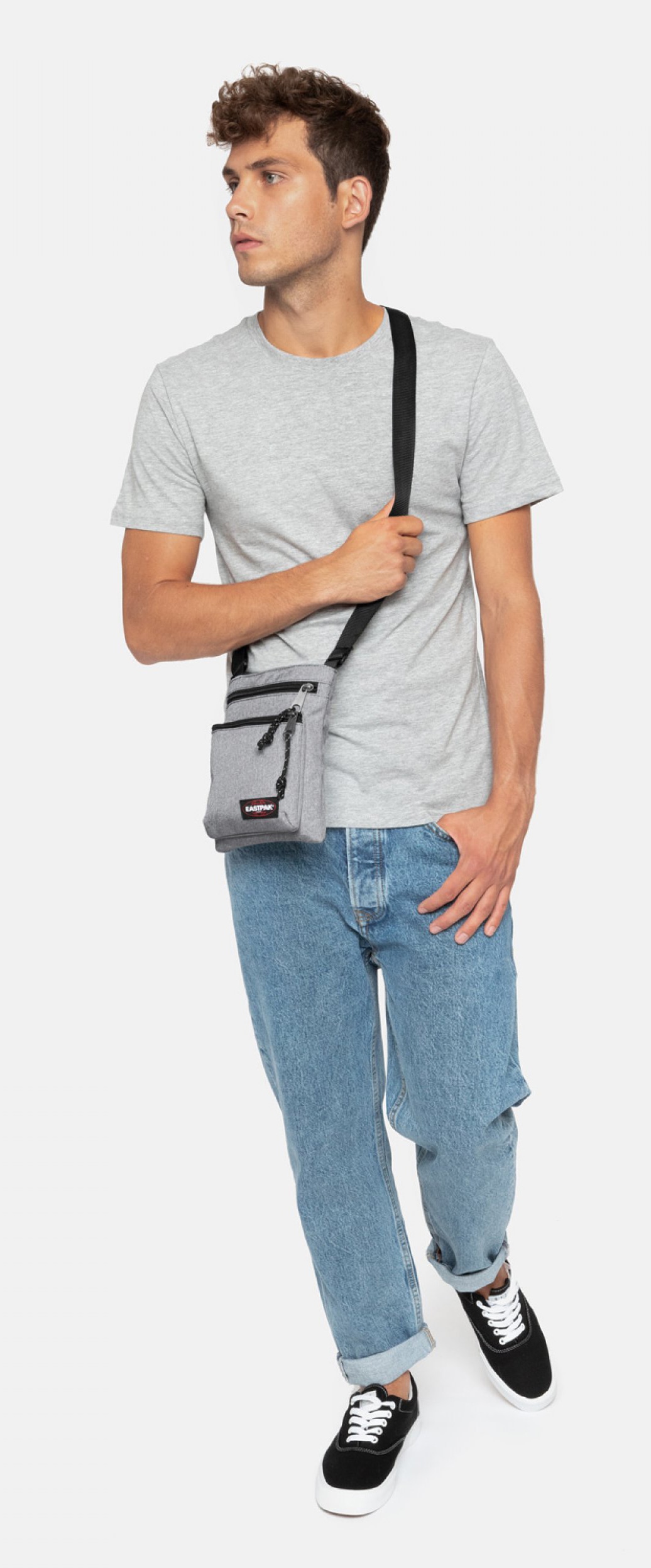 Eastpak Umhängetasche »RUSHER, Sunday Grey« , Crossbody Bag, Mini Messenger Bag