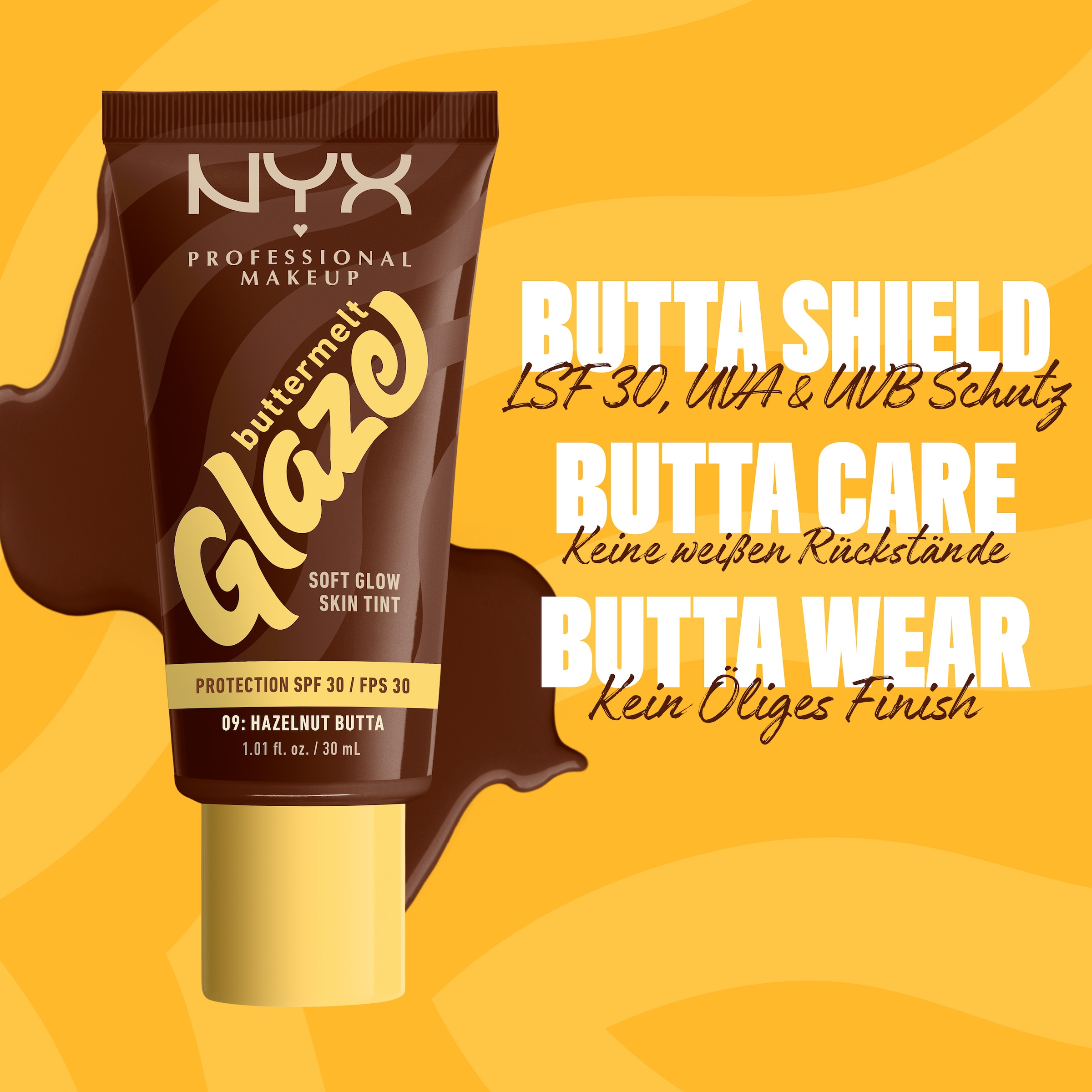 NYX Foundation »NYX Professional Makeup Buttermelt Glaze Foundation LSF 30«