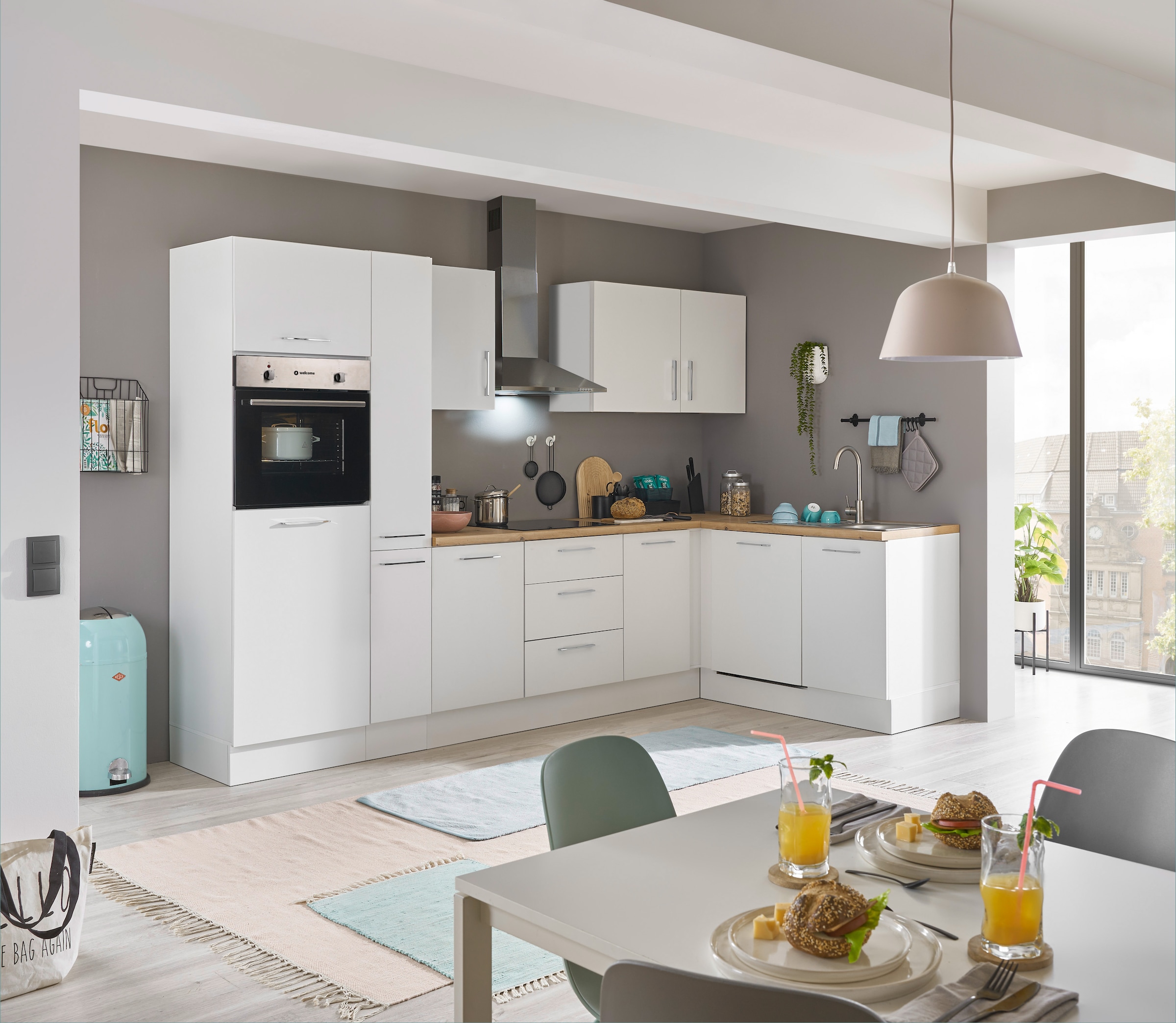 BASIC by Balculina Winkelküche »Turin« Stellbreite 310x175 cm, wahlweise mit E-Geräten