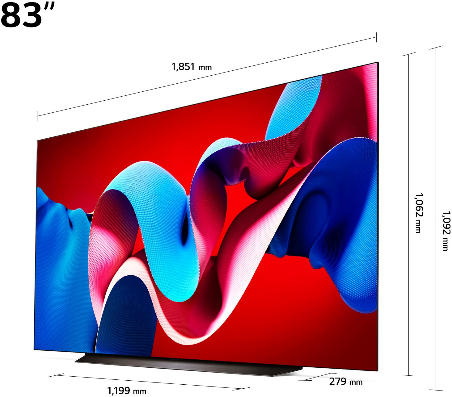 LG OLED-Fernseher, 210 cm/83 Zoll, 4K Ultra HD, Smart-TV