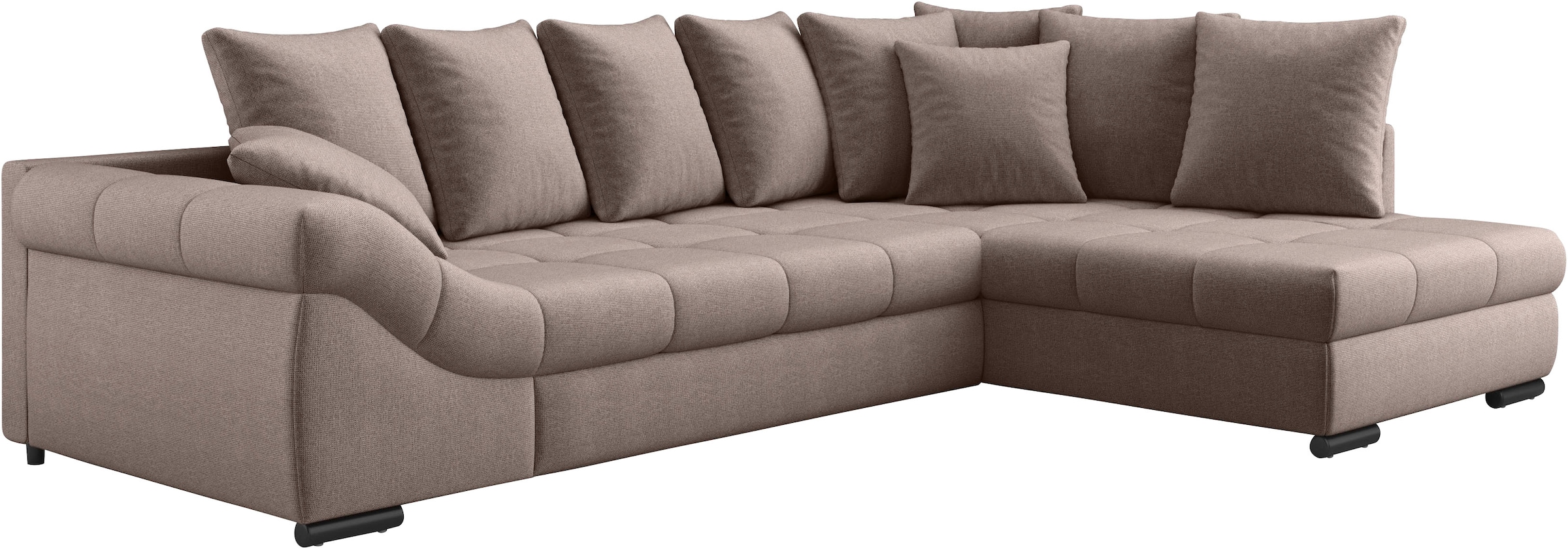 Mr. Couch Ecksofa »Pietro, L-Form, mit Bett, wahlweise mit Kaltschaum« mit Kaltschaum und Bett