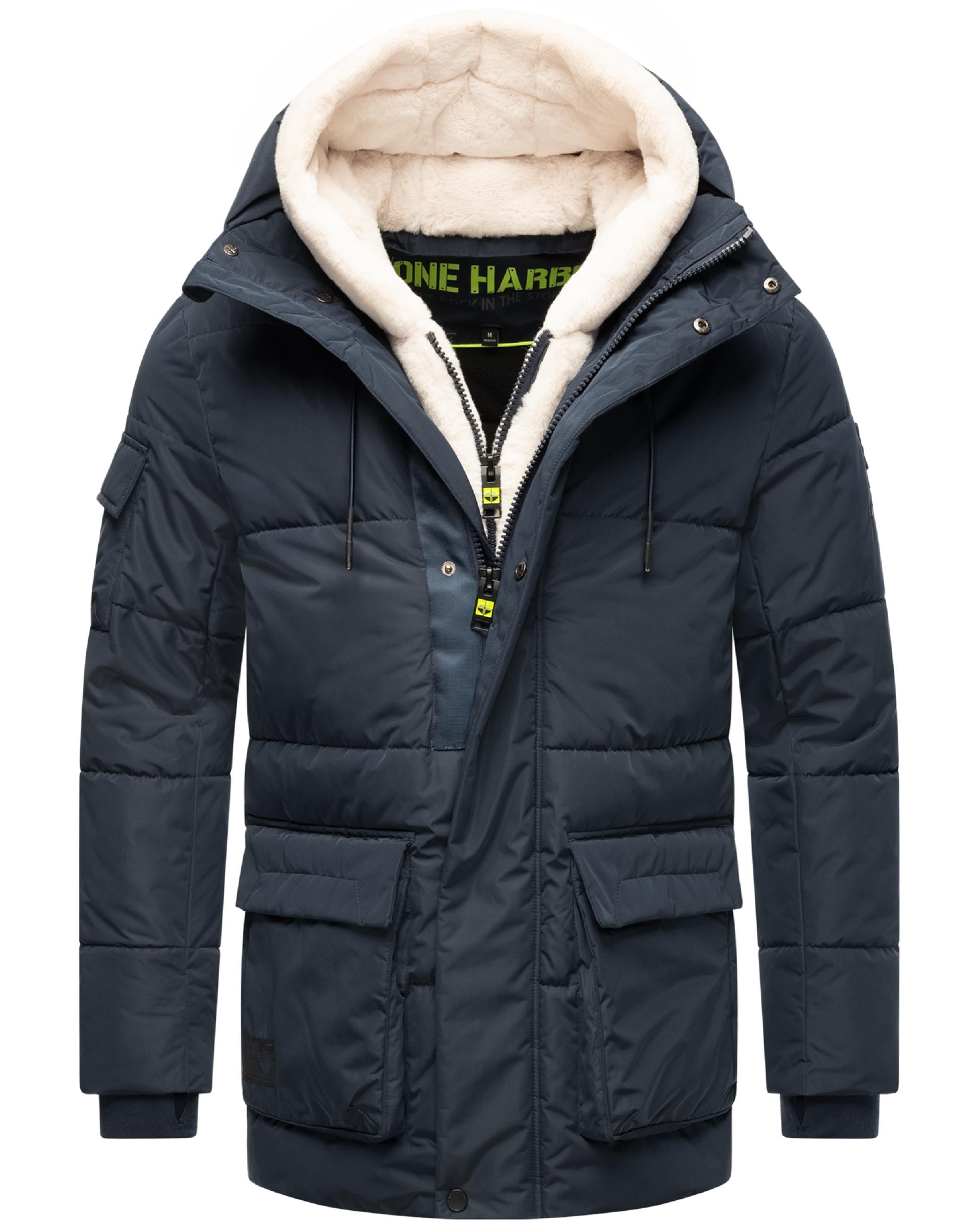 Stone Harbour Winterjacke »Winterjacke Lauroo XX«, mit Kapuze, urbane Herren Steppjacke mit...