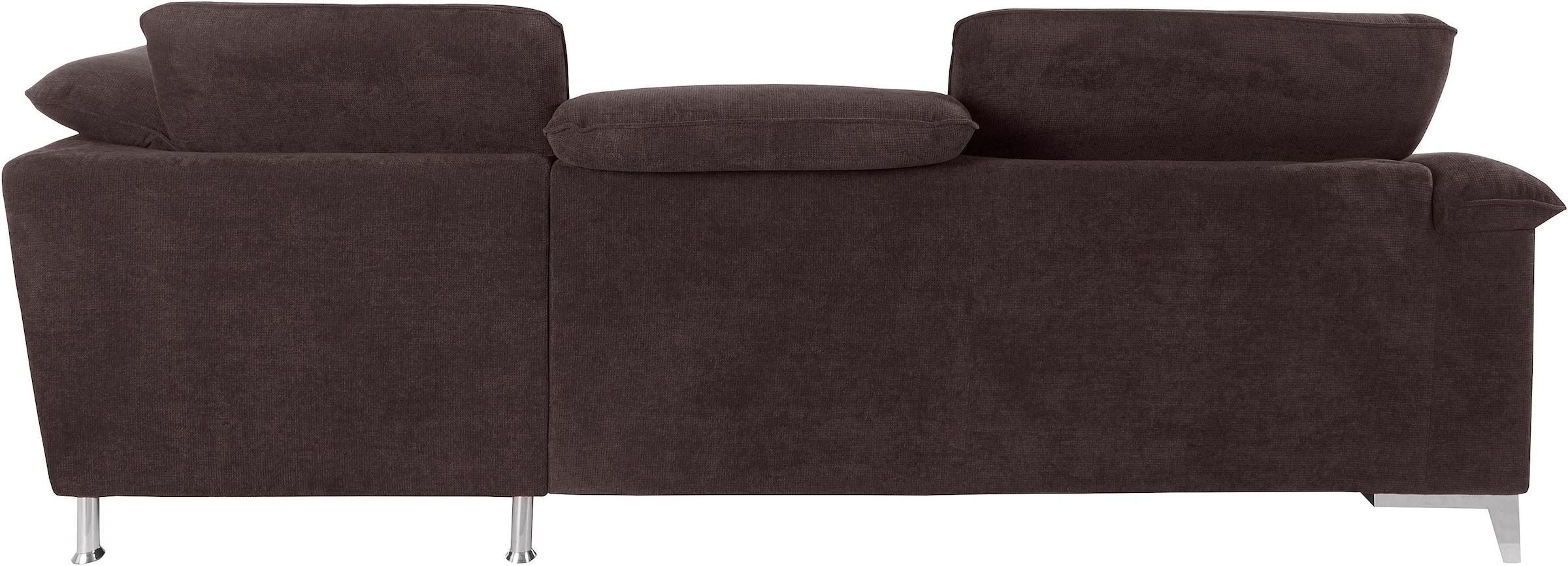 COTTA Polstergarnitur »Teresa L-Form«, (Set), Set bestehend aus: Ecksofa mit Kopfteilverstellung & Hocker