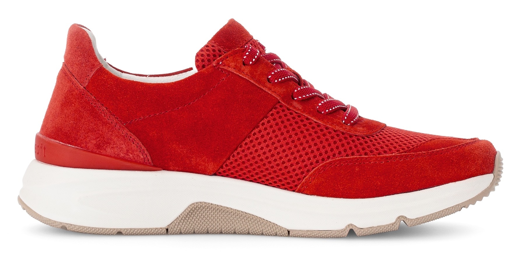Gabor Rollingsoft Keilsneaker, Freizeitschuh, Halbschuh, Schnürschuh, Logoschriftzug an der Ferse