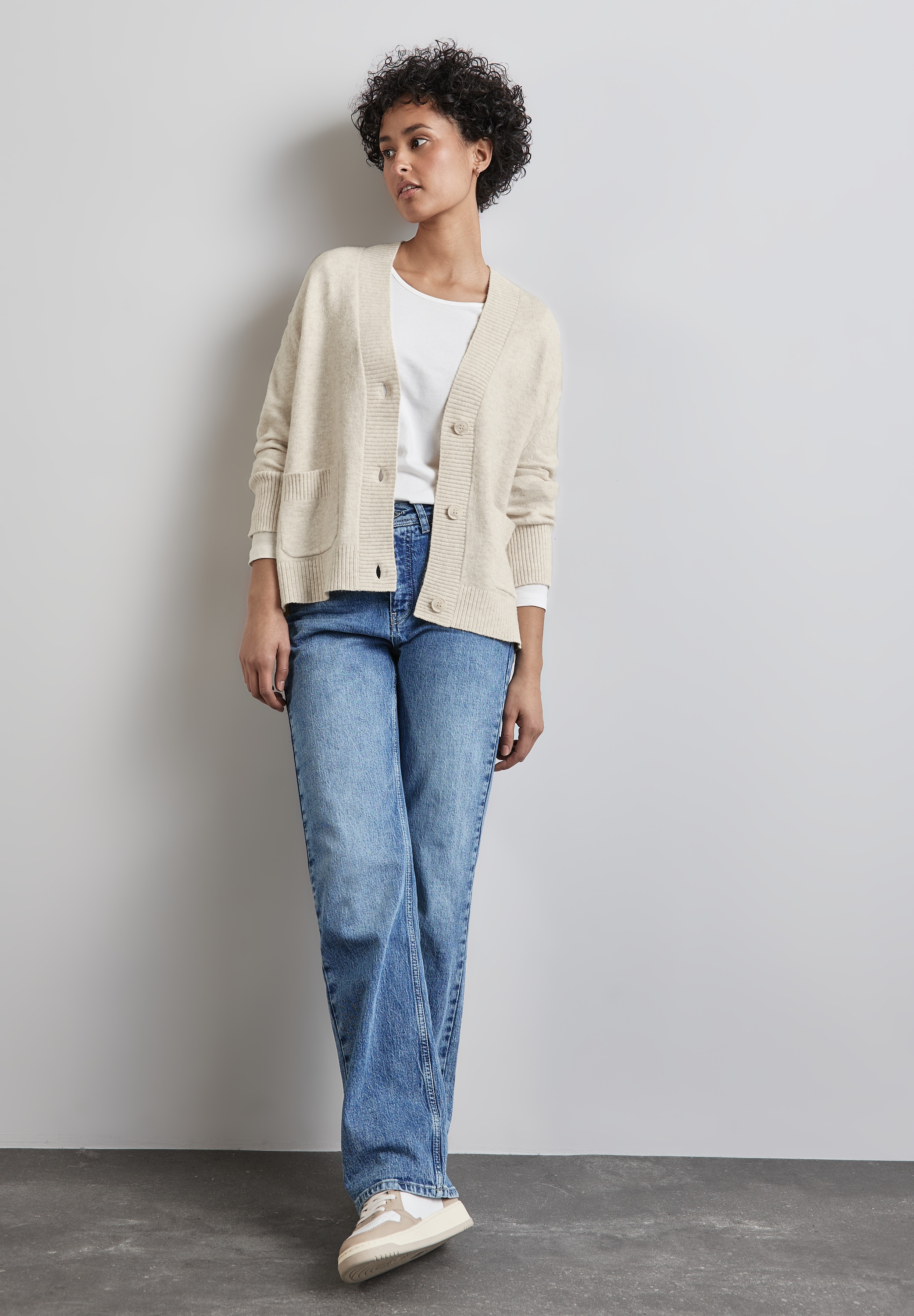 STREET ONE Strickjacke, in melierter Optik