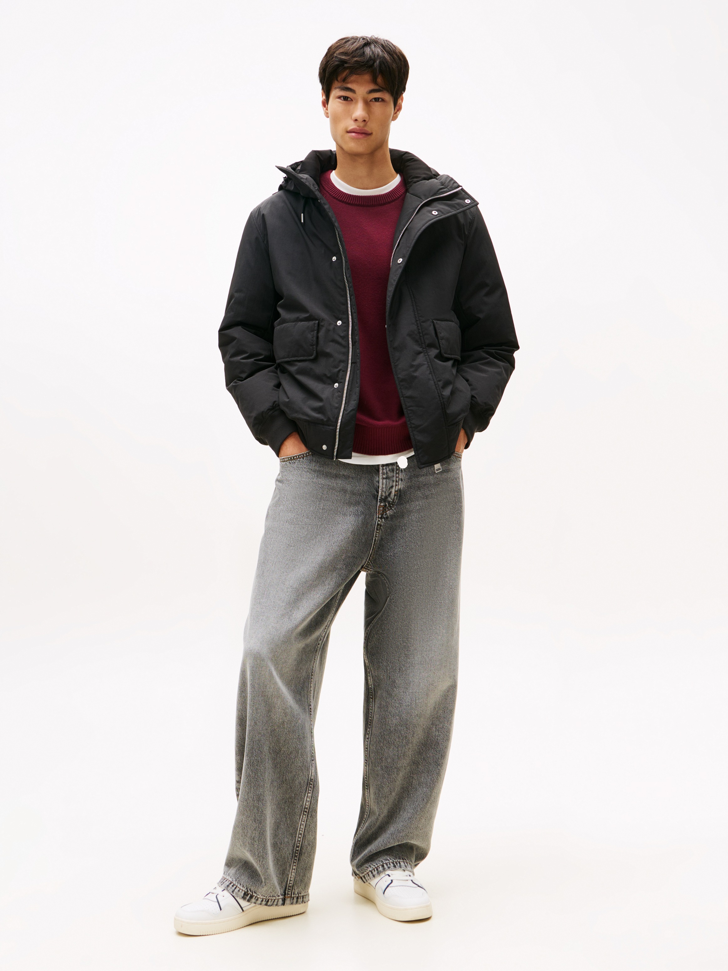 Tommy Jeans Bomberjacke »CITY READY BOMBER« mit Kapuze Fliegerjacke, Freizeitjacke Regular fit mit Rundhalsausschnitt